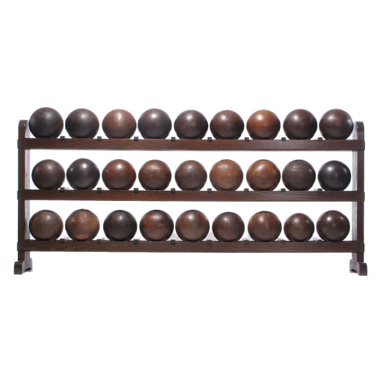 Oak Bowling Ball Rack Room Divider