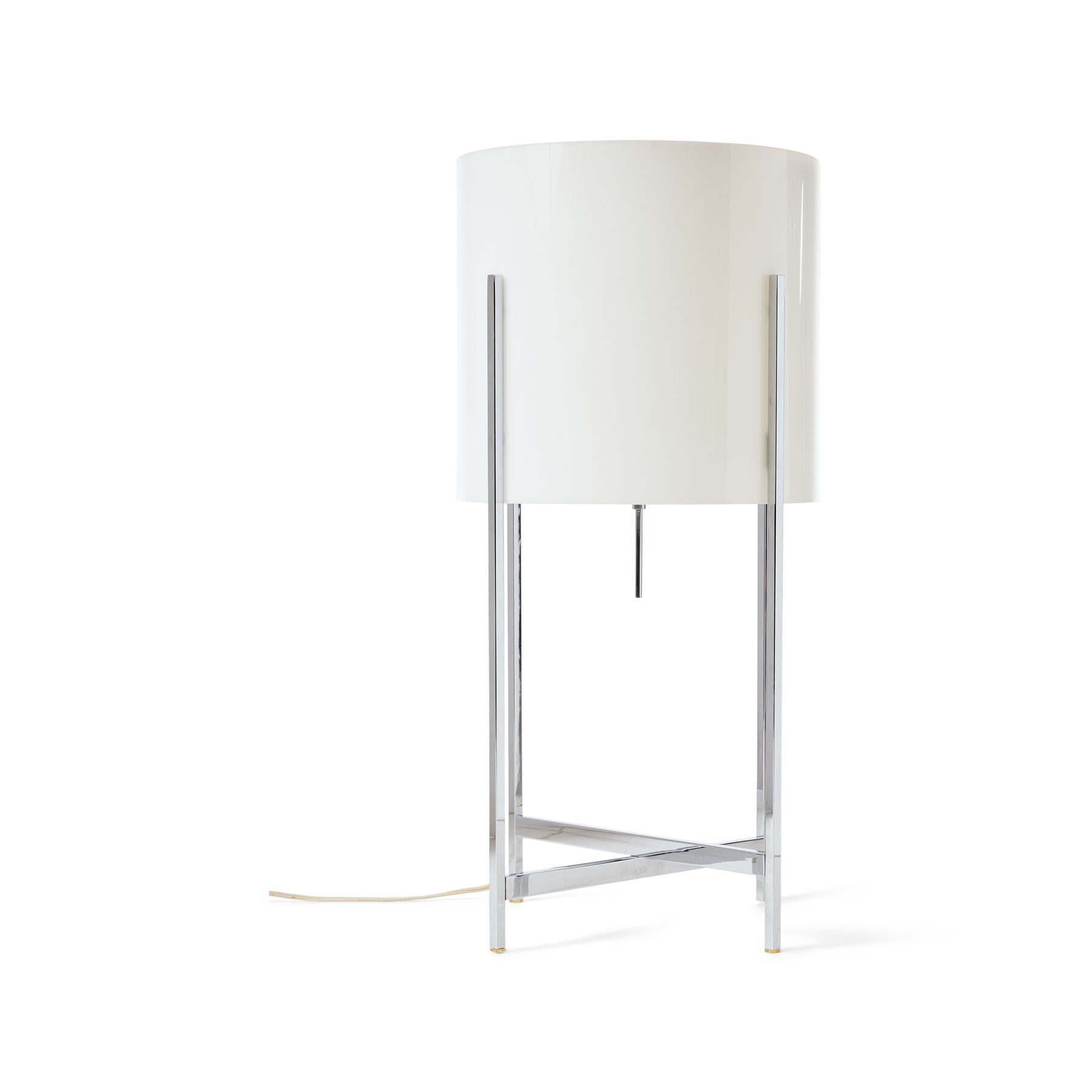 Chromed Brass & Acrylic Table Lamp