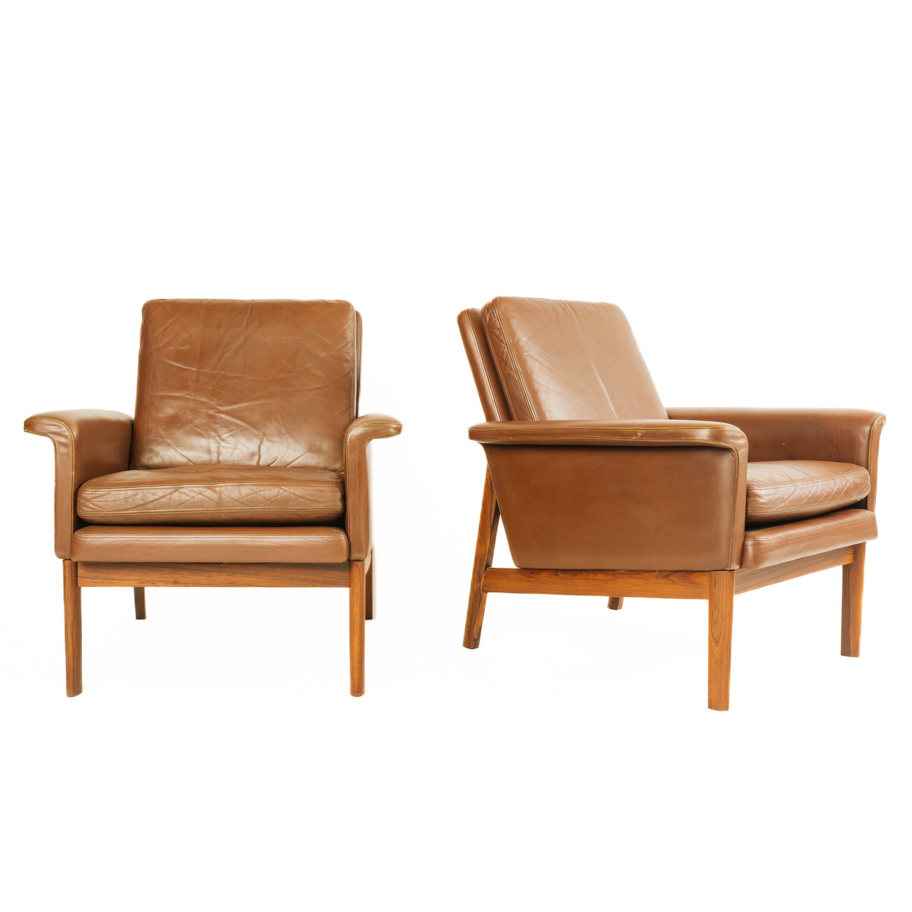 Pair Of Leather Arm Chairs