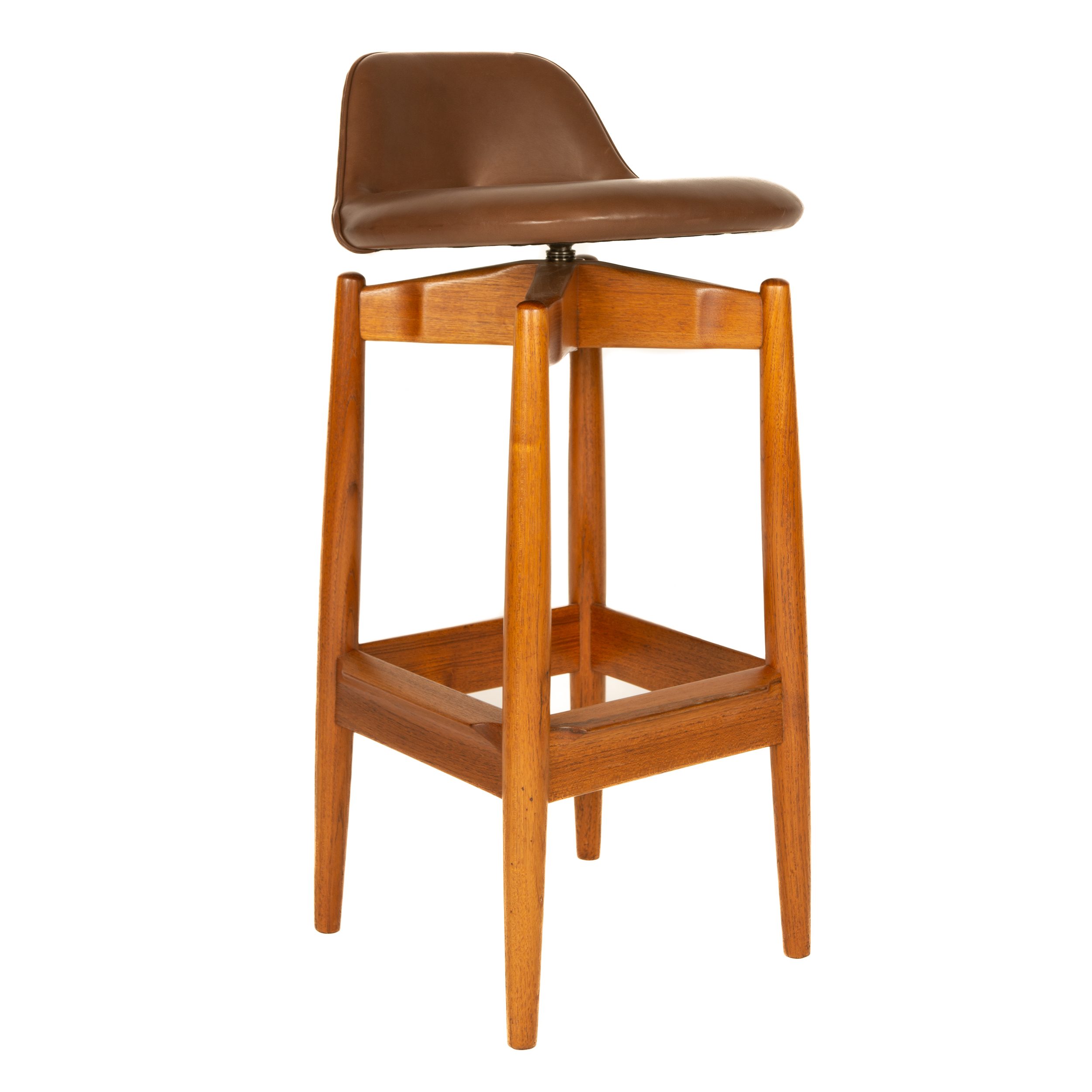 Brown Leather Bar Stool