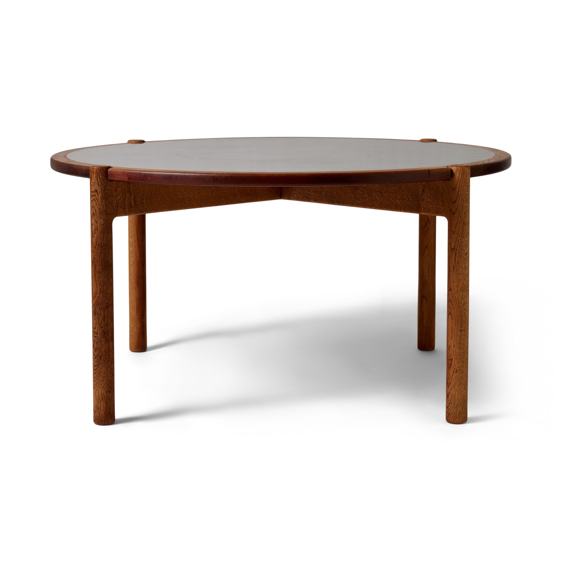 Reversible Top Low Table in Teak and Oak