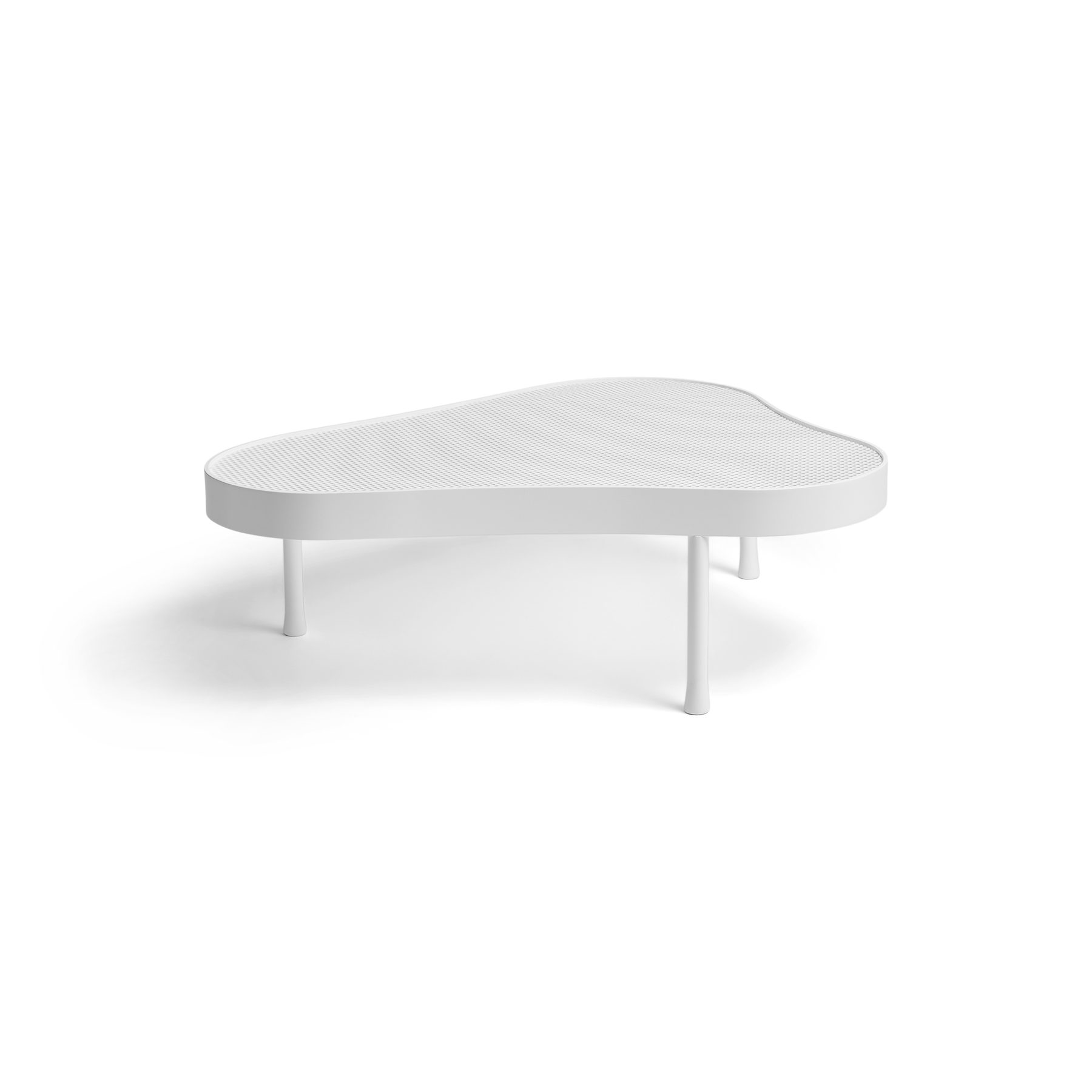 Original Biomorphic Low Table in White Steel