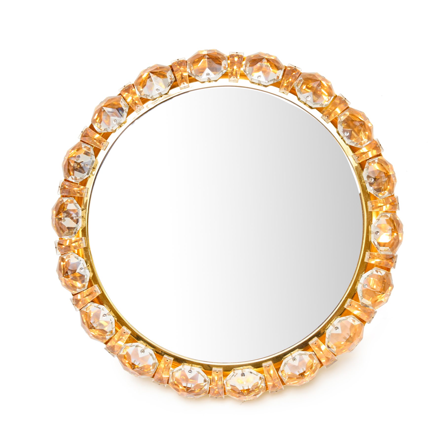 Bronze and Crystal Wall Mirror
