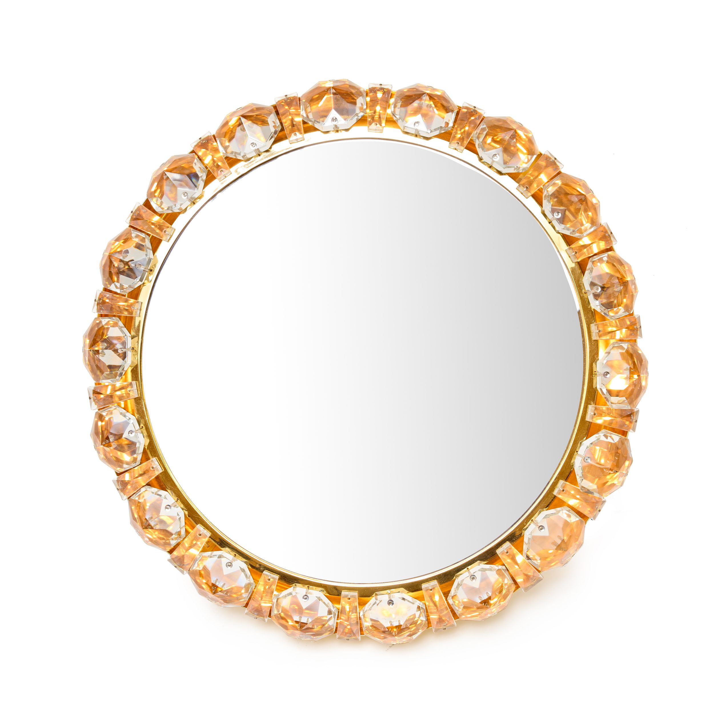 Bronze and Crystal Wall Mirror