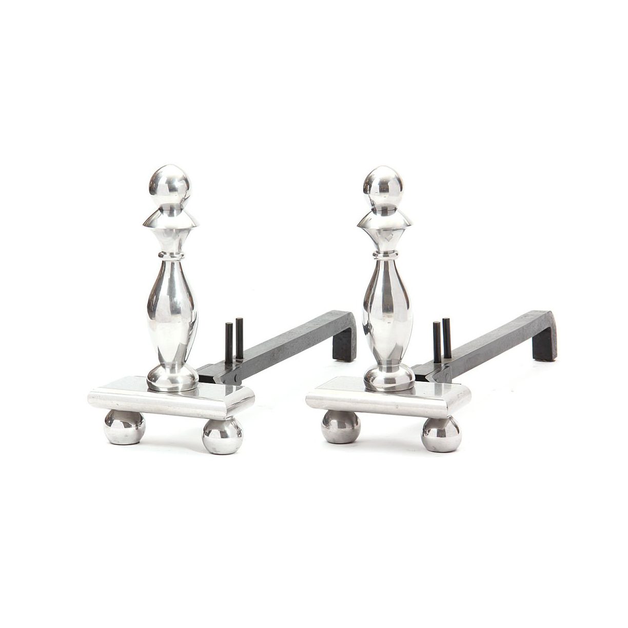 Chromed Andirons