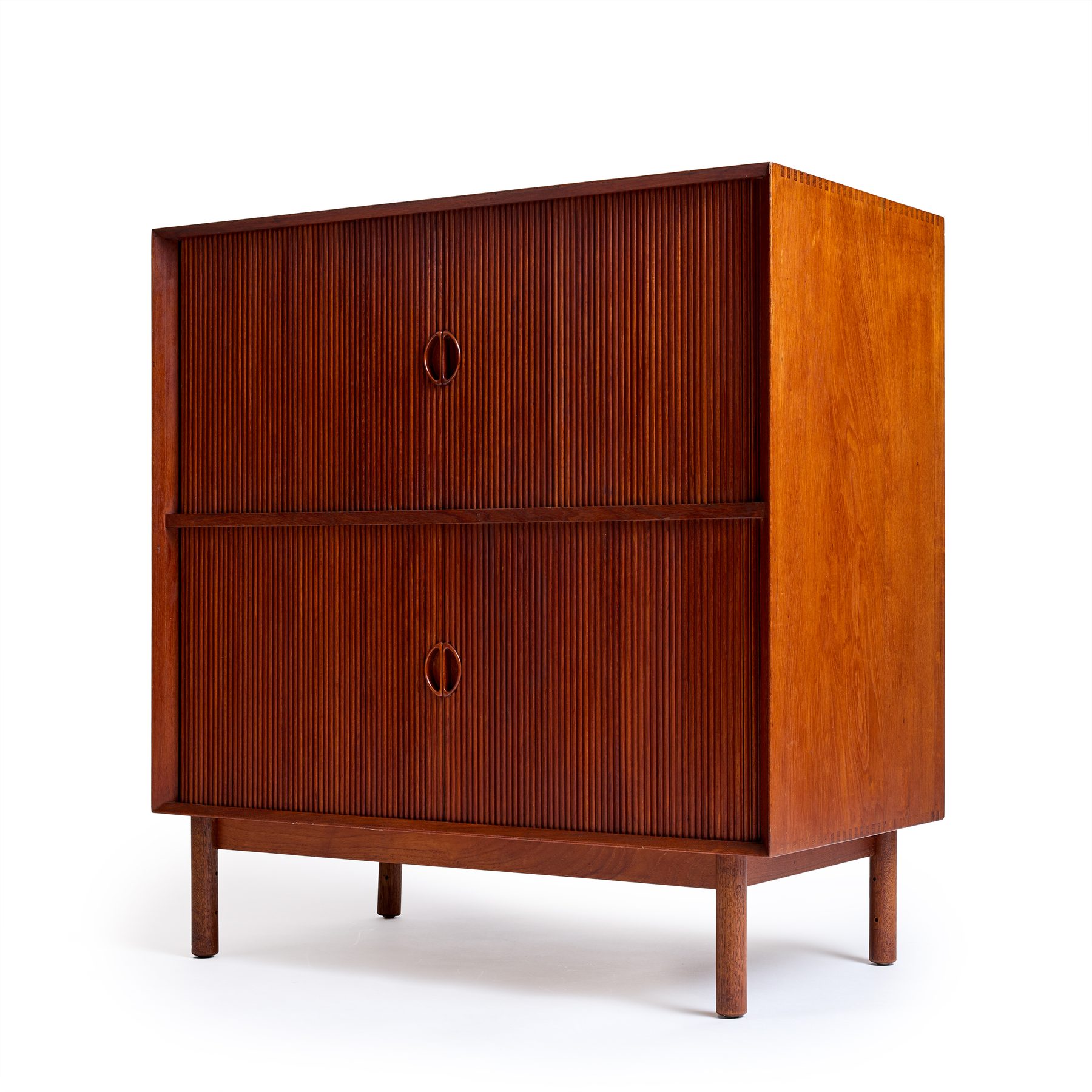 Two Level Double Tambour Door Cabinet