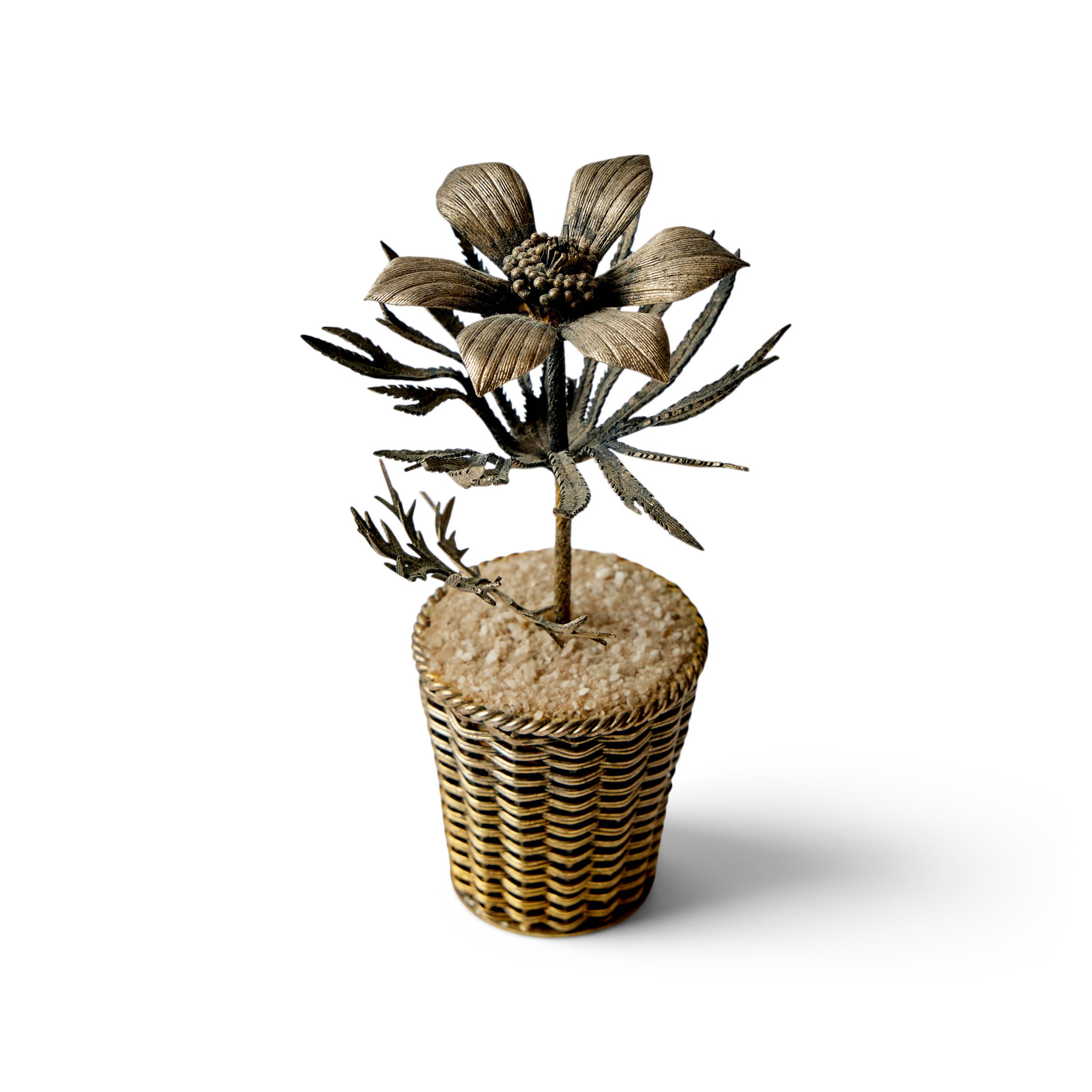 Sterling Flower Pot Sculpture