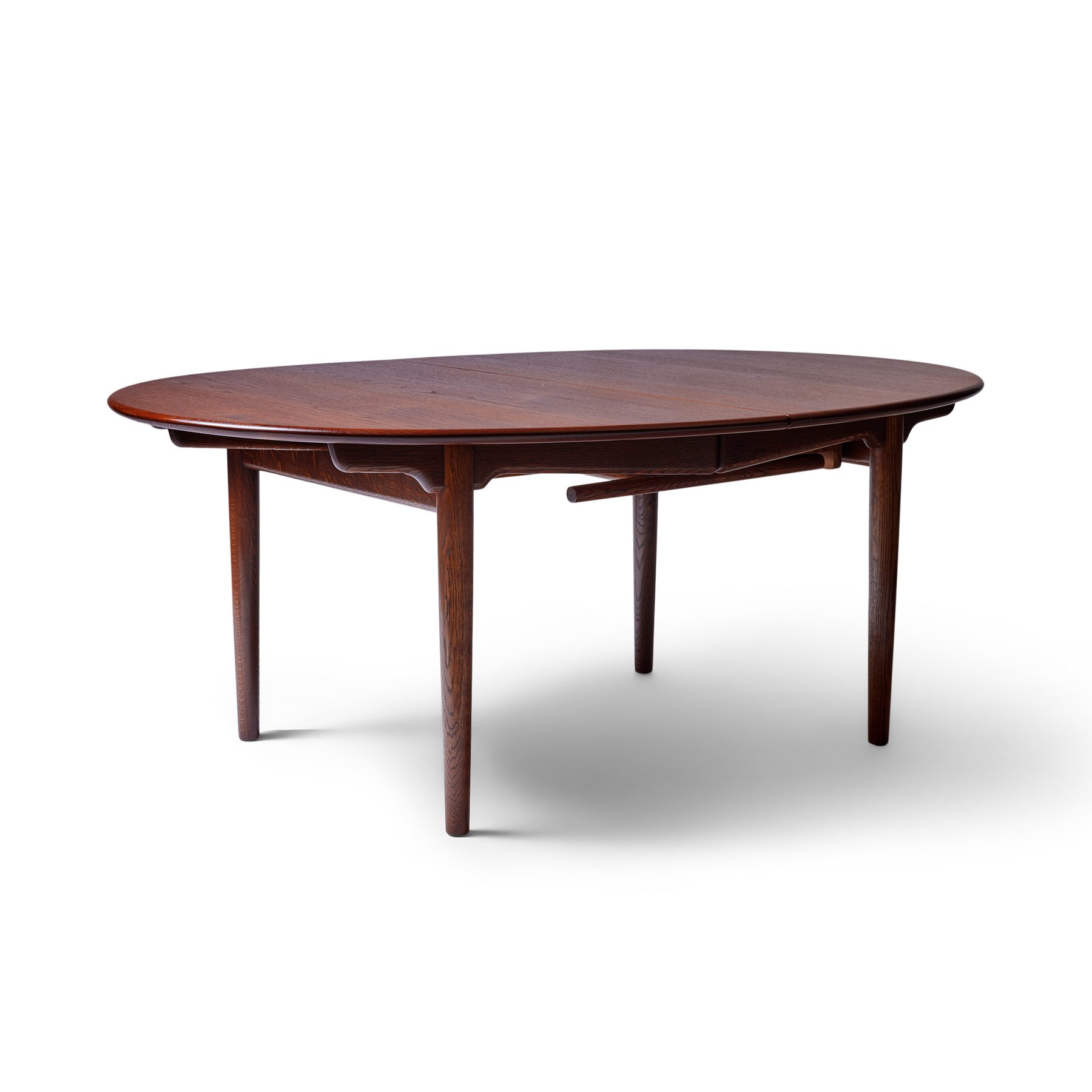 Rare Extension Table in Solid Teak and Oak
