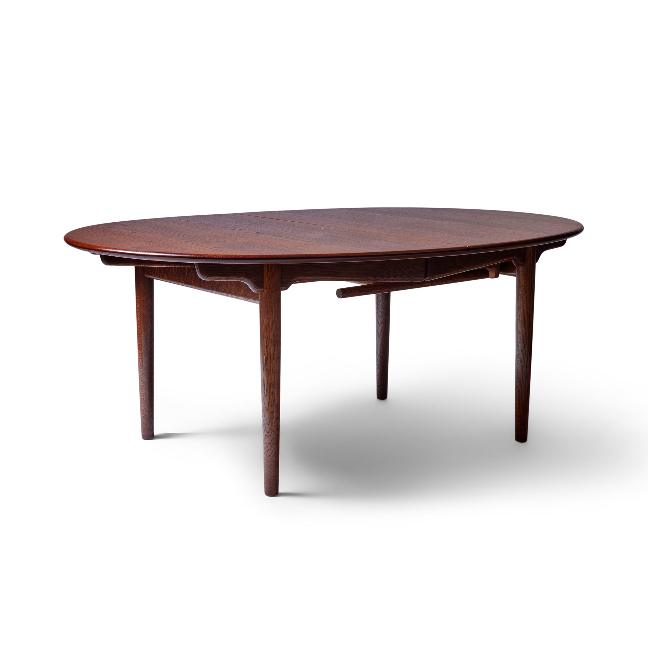 Rare Extension Table in Solid Teak and Oak