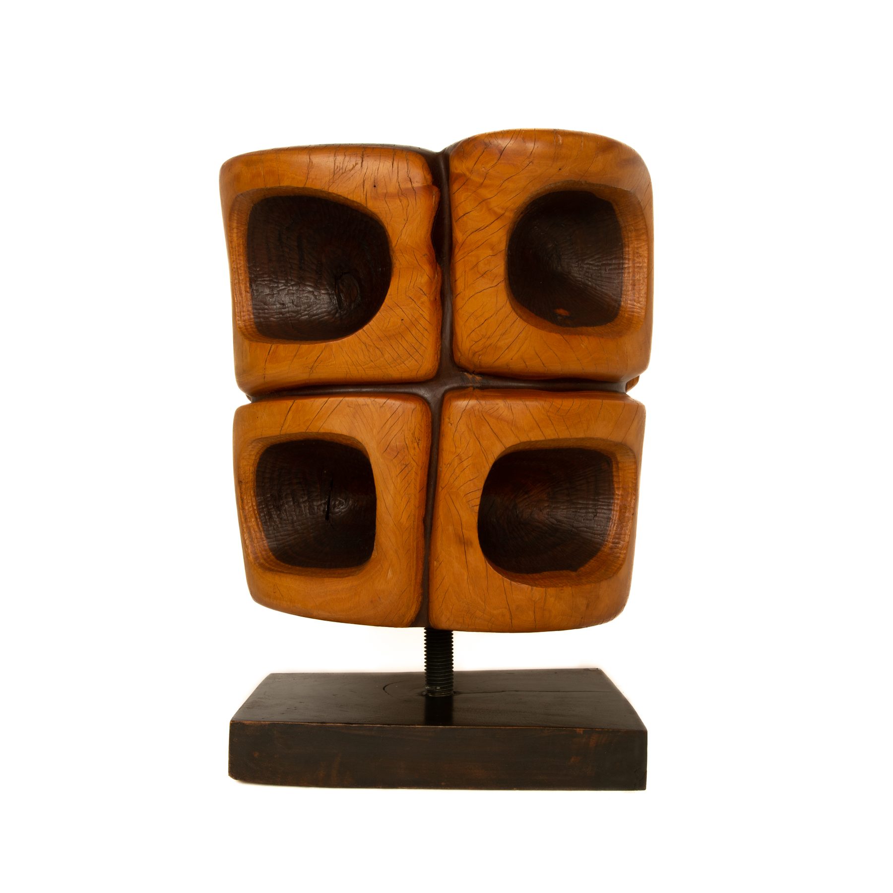 Lignum-Vitae Modernist Table Sculpture