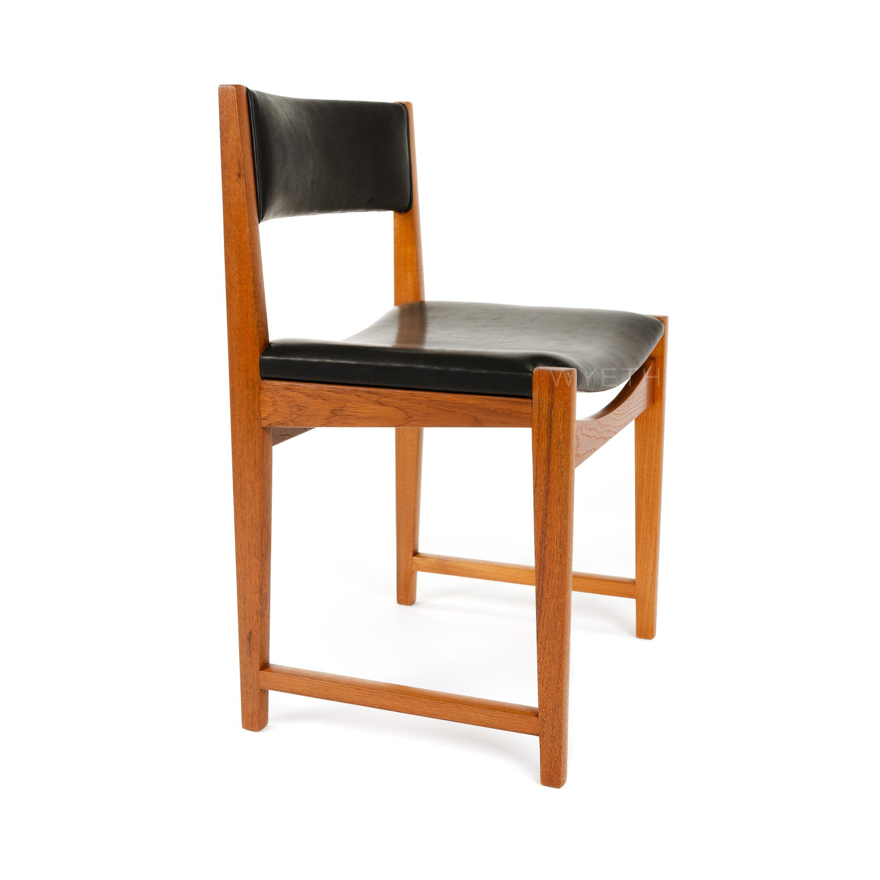 Teak and Leather Dining Chair