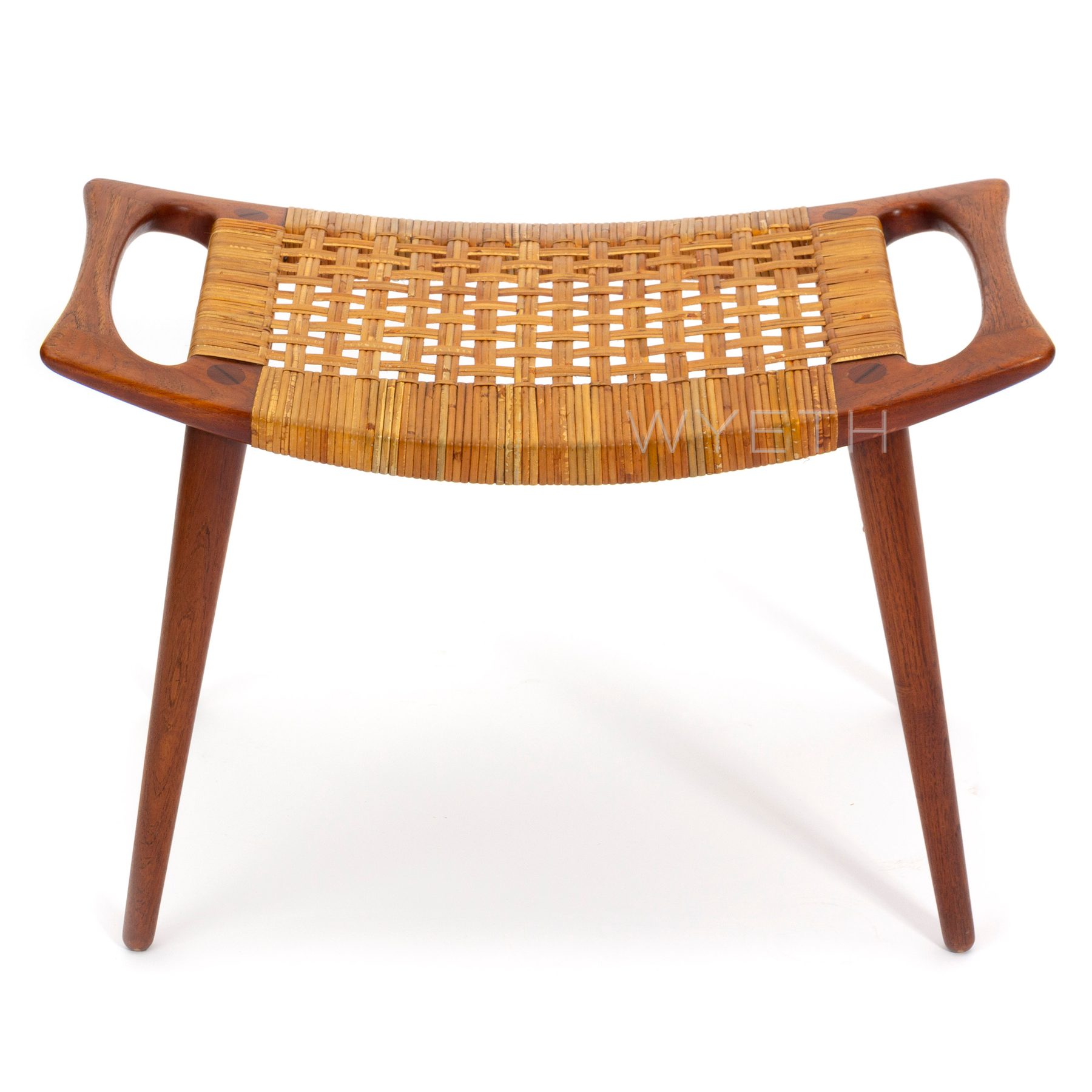 Oak and Cane Bench