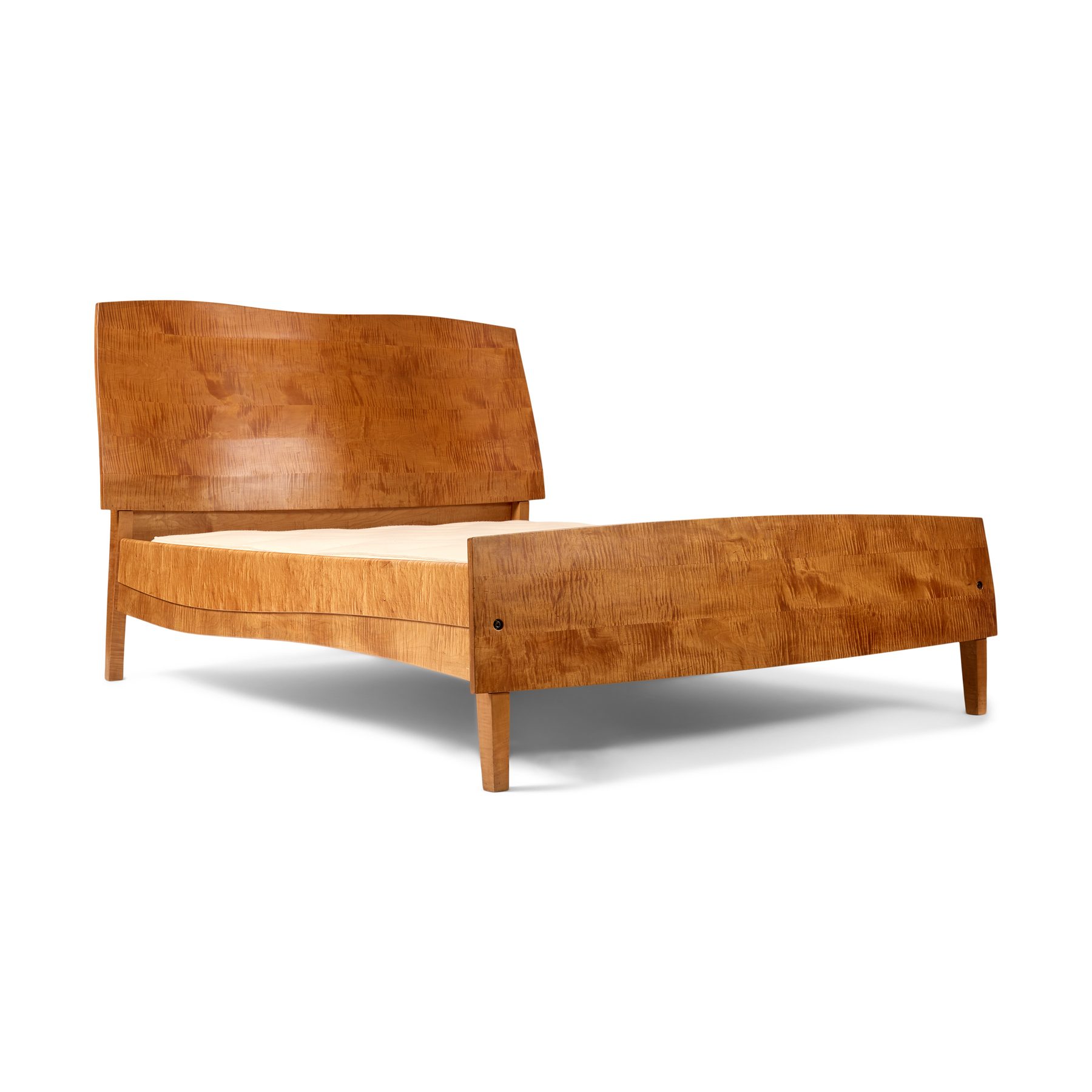 Curly Maple Queen Size Bed