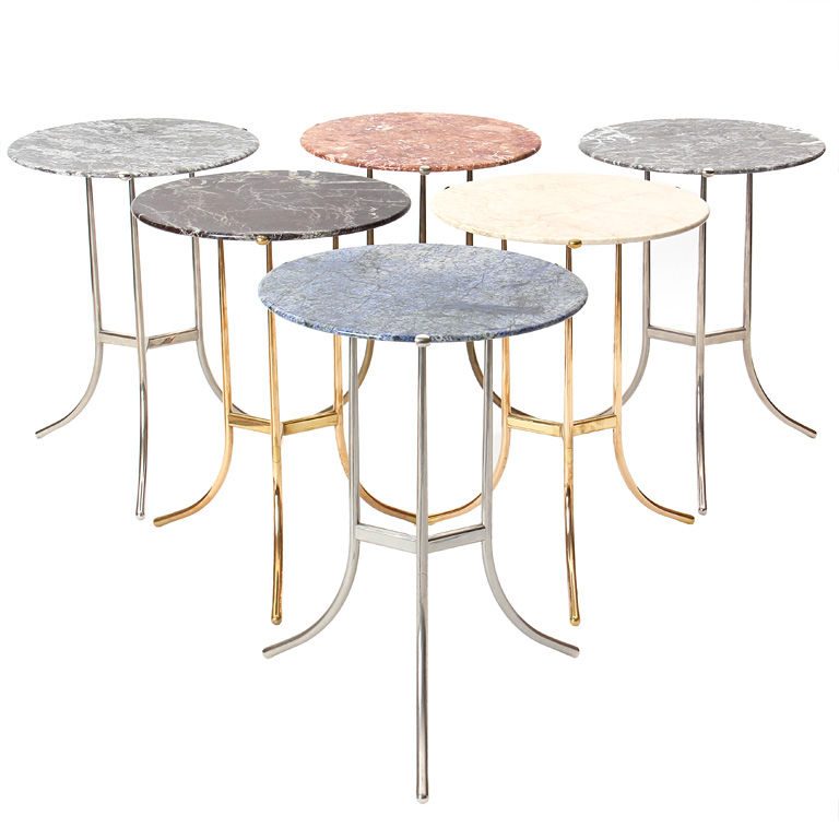 Stone Top Side Table