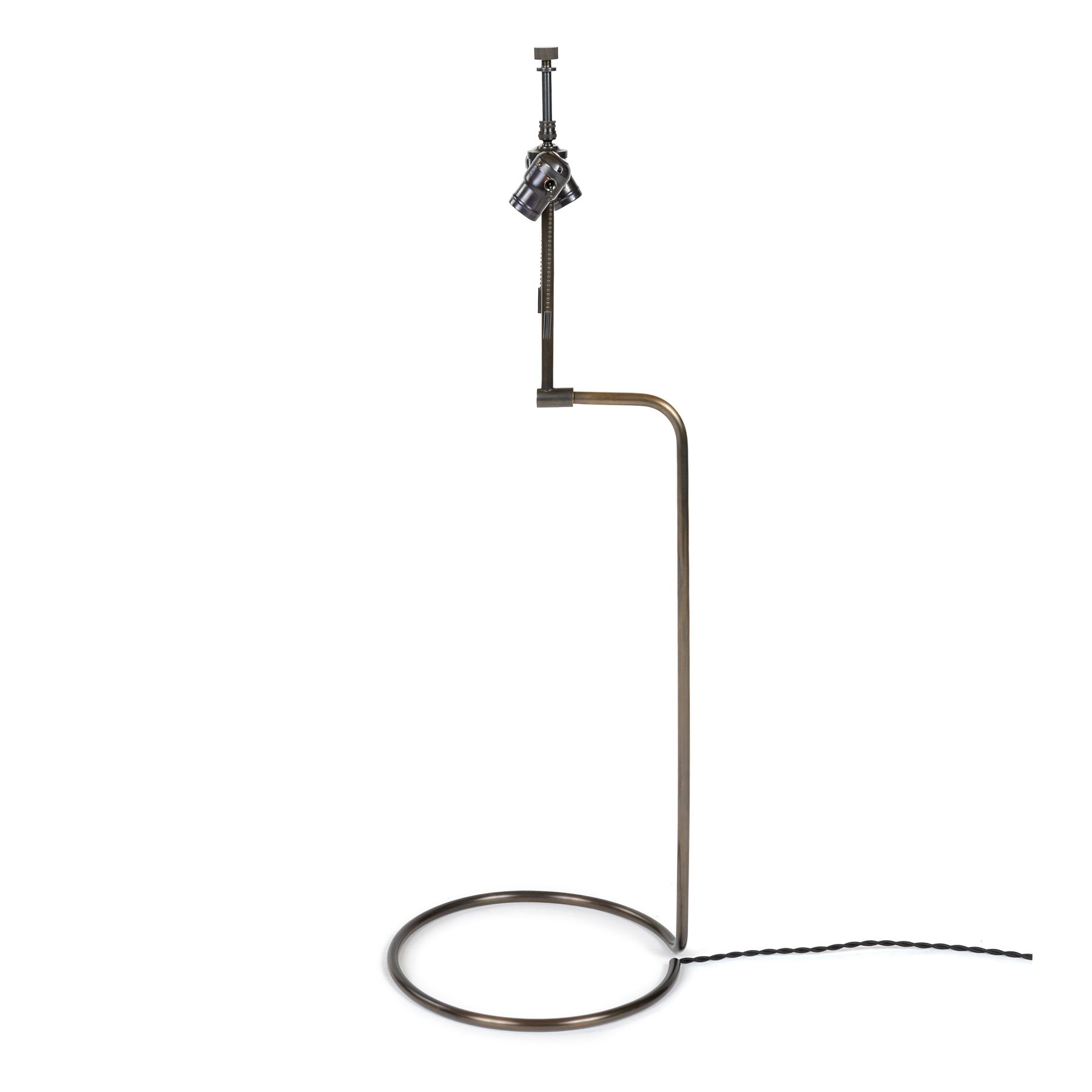 Tall 'Rope' Table Lamp in Blackened Bronze