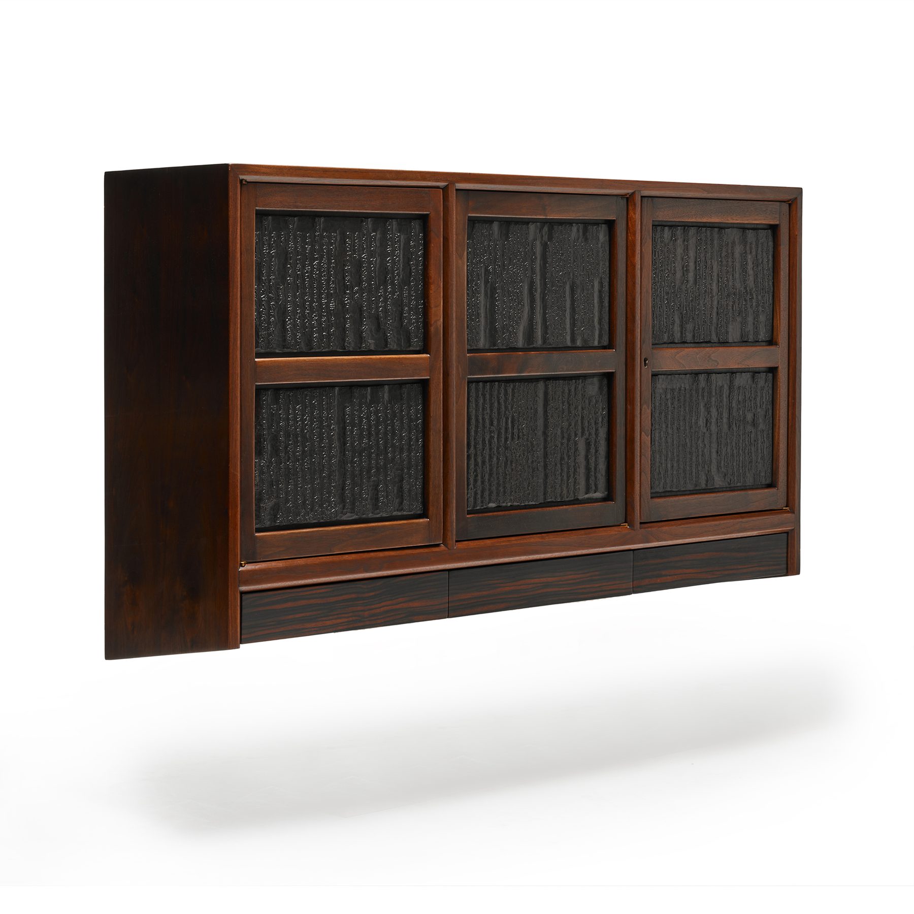 Wall Mounted Walnut Cabinet