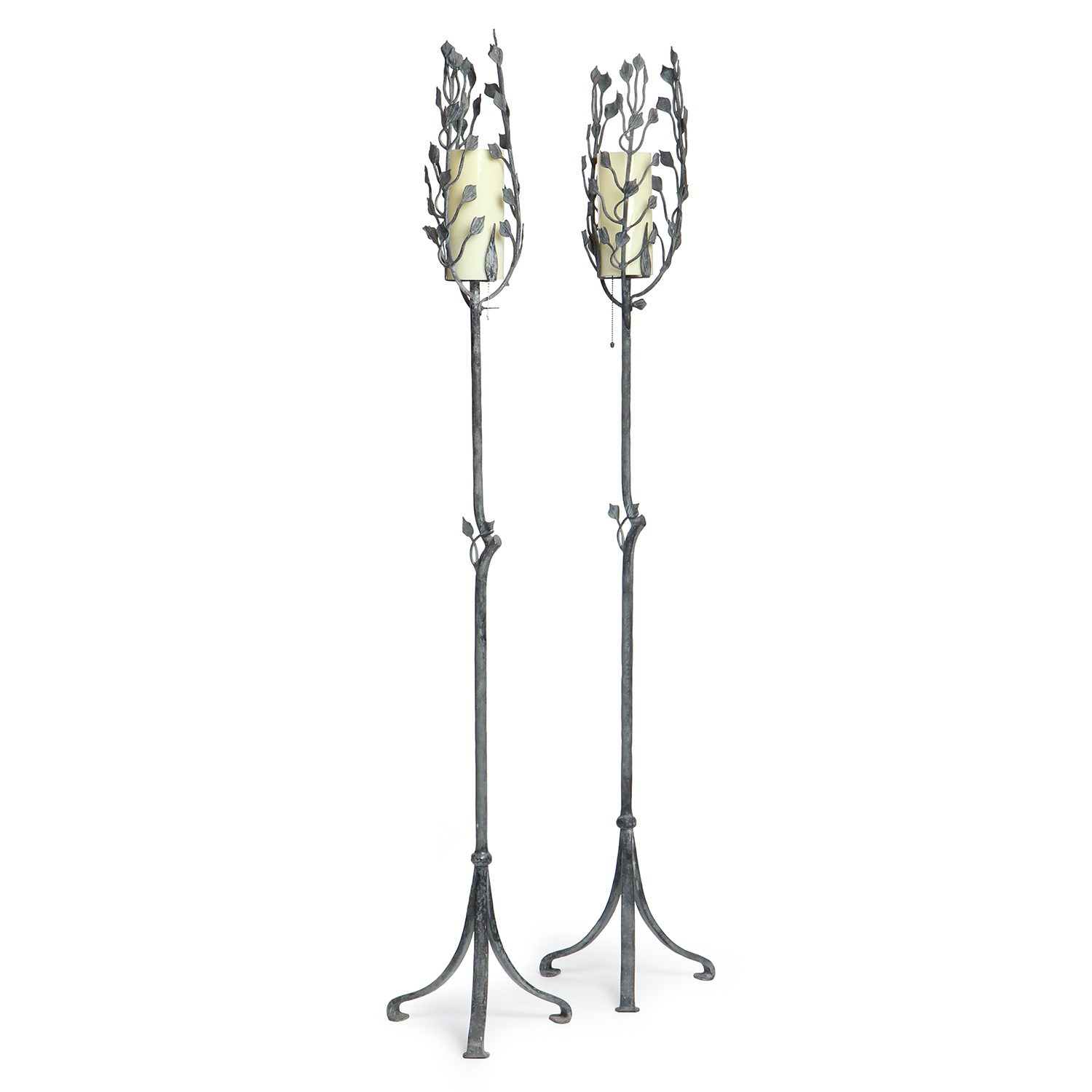 Bronze Foliate Floor Lamps