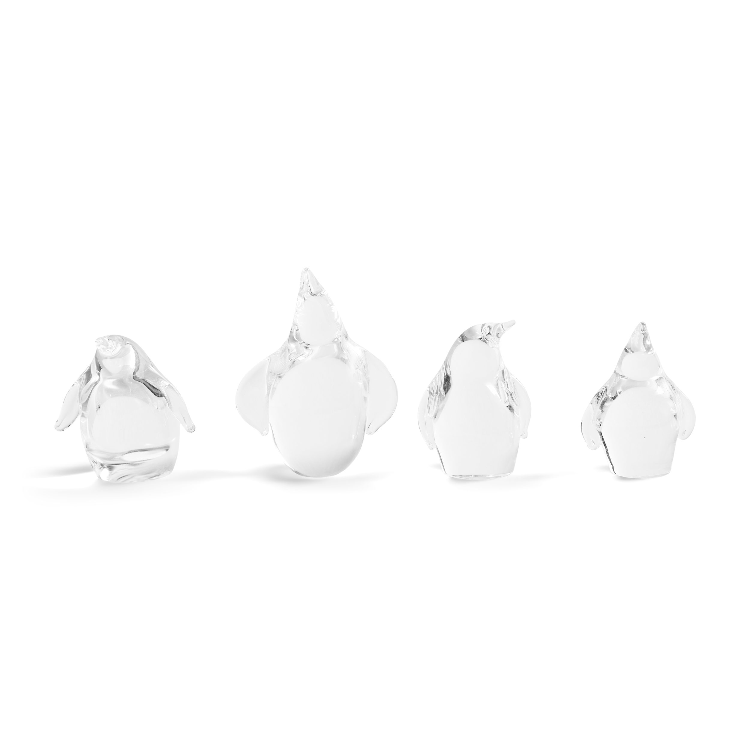 Glass Penguin Sculptures