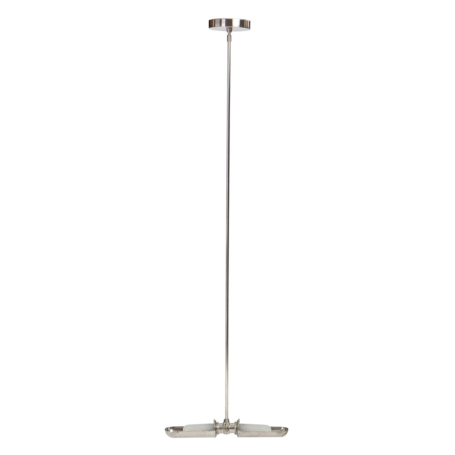 Nickeled Brass Ceiling Light