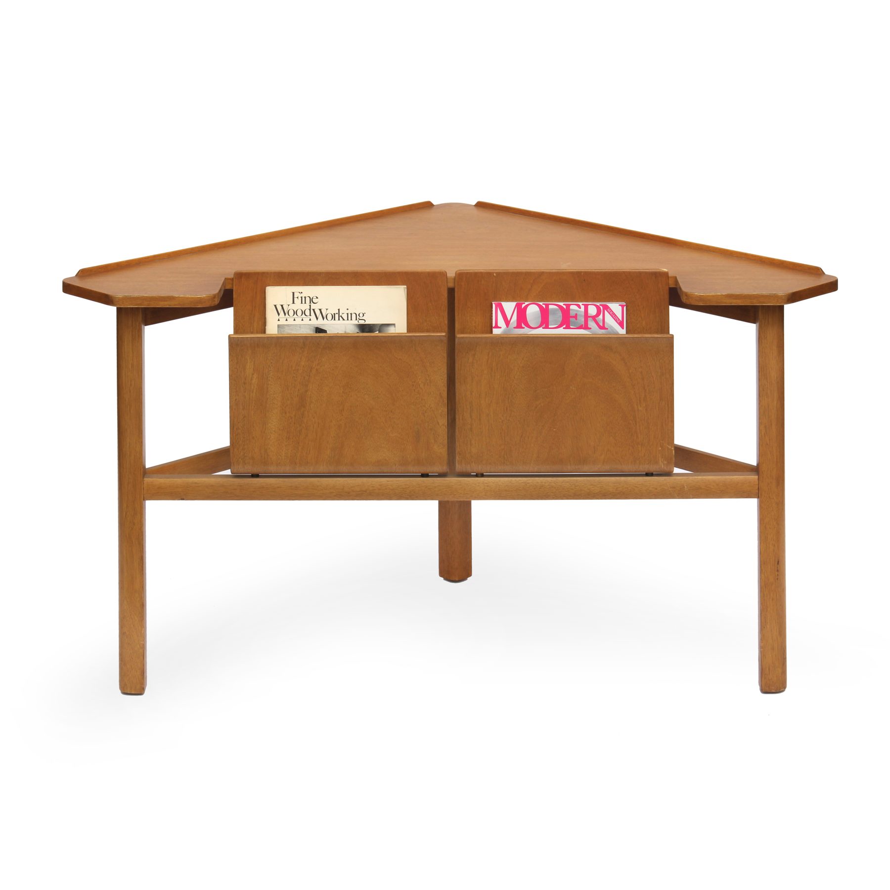 Corner Table with Magazine Shelfs