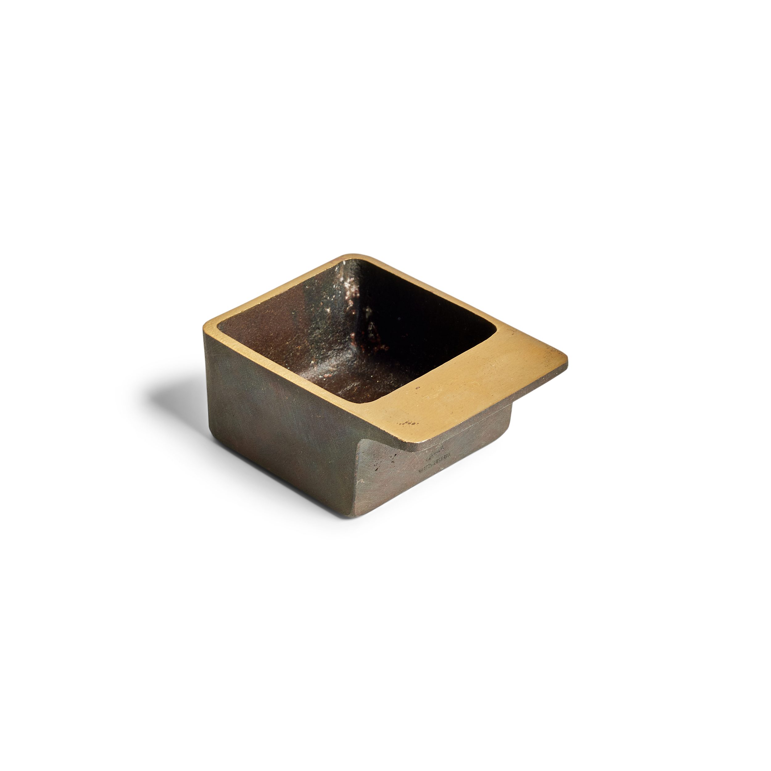 Patinated Brass Ashtray