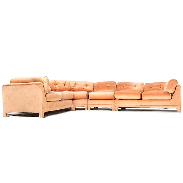 Sectional Sofa with Tufted Pillows