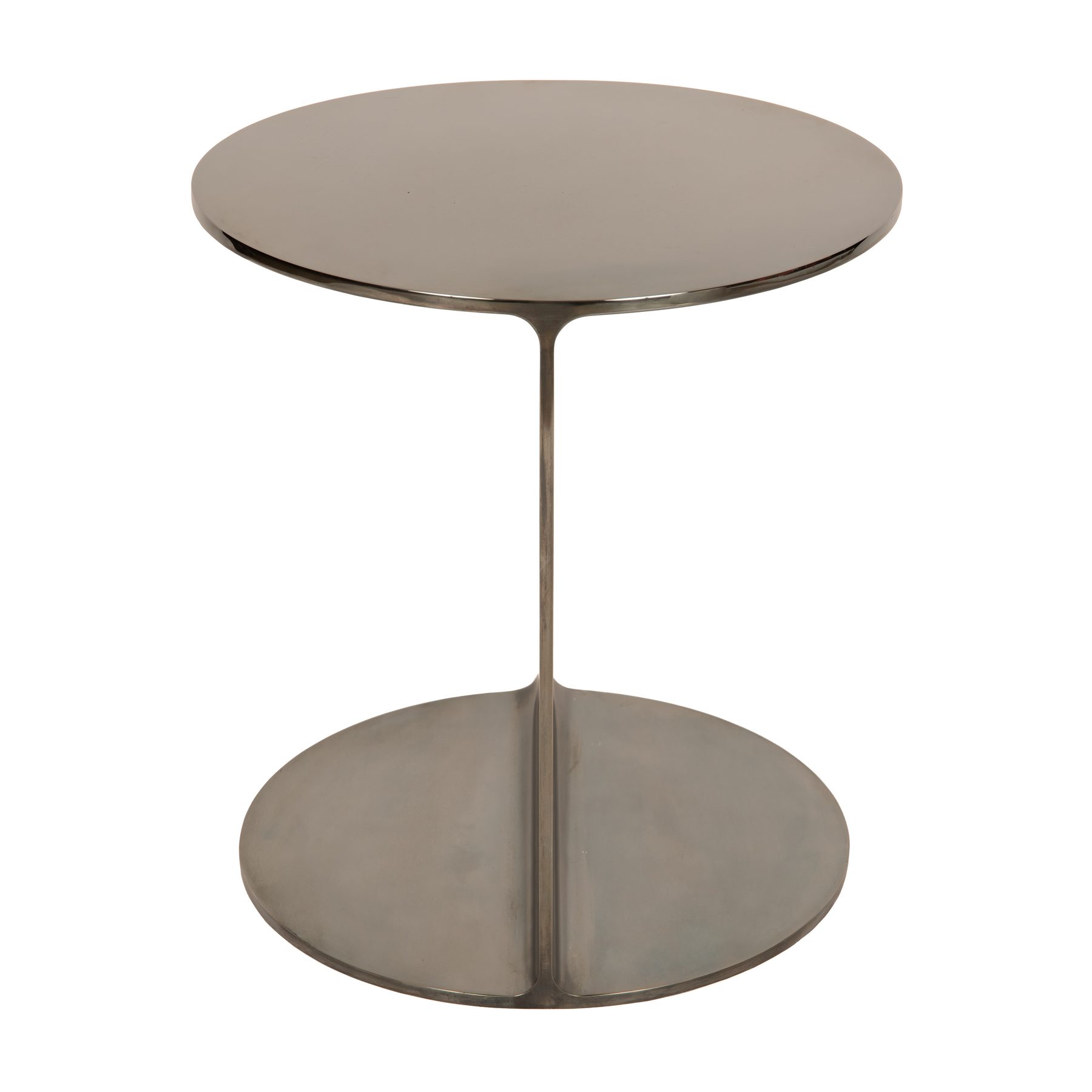 Tapered I-Beam Table in Blackened Polished Steel