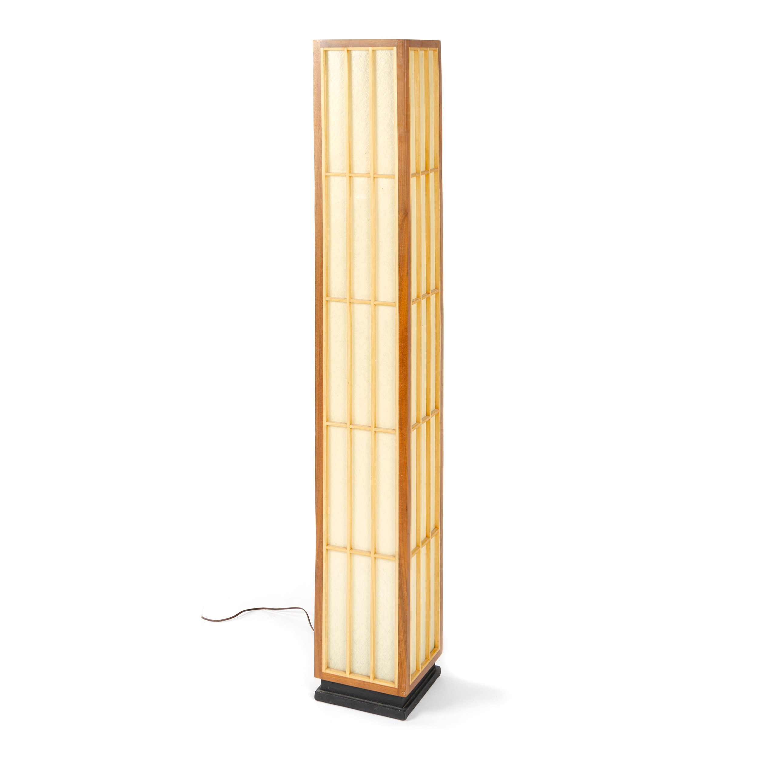 Modernist Shoji Grid Shade Floor Lamp