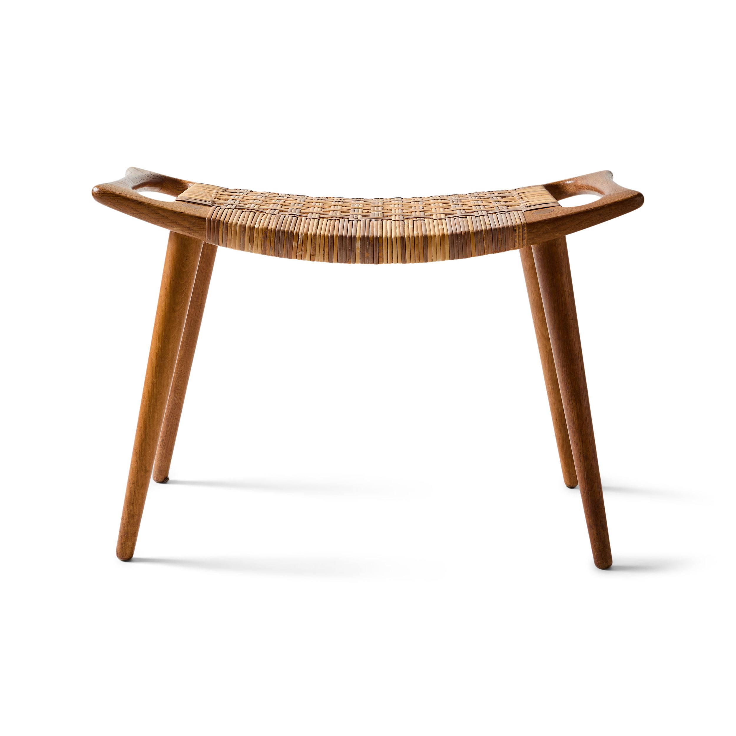 Oak and Cane Bench