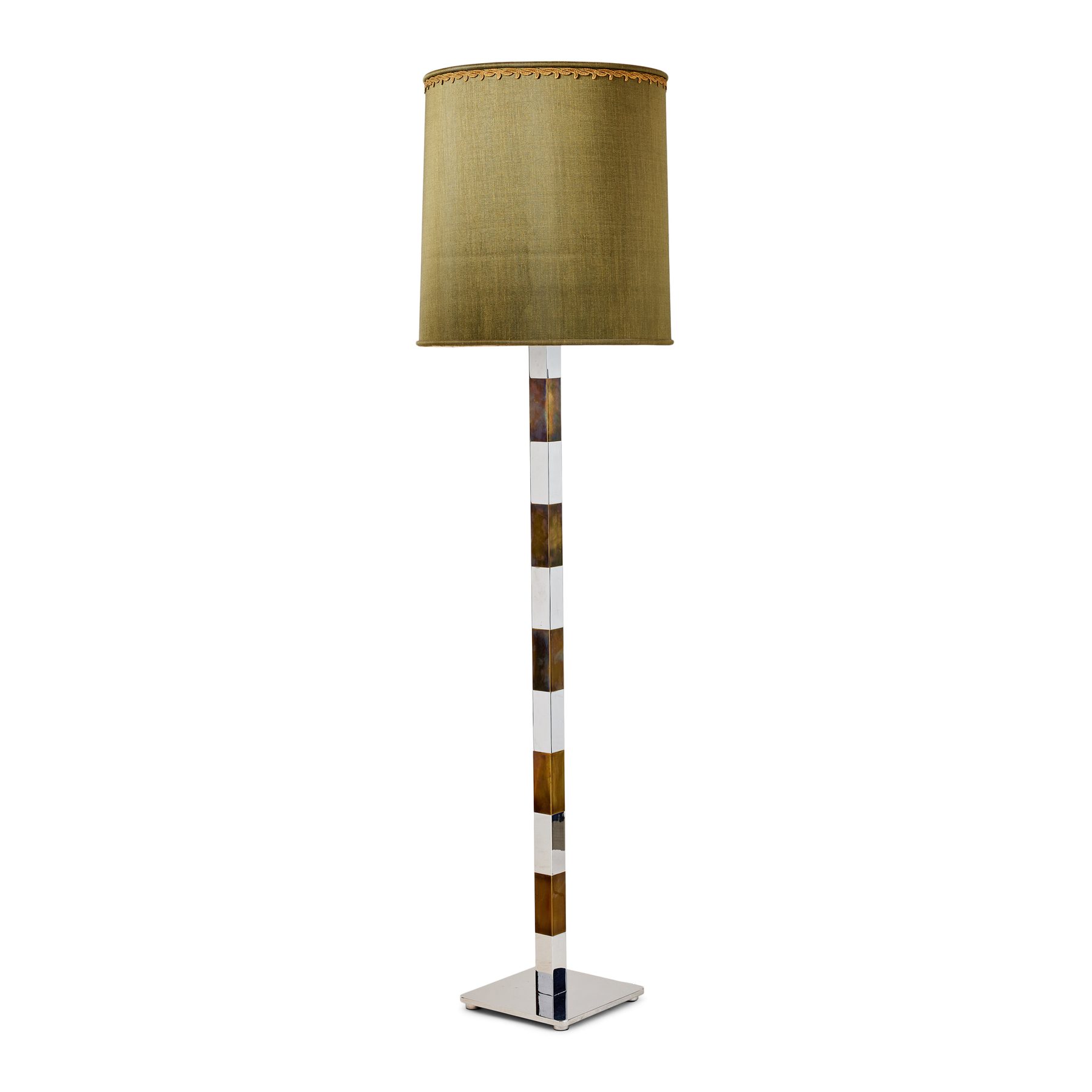 Chrome and Brass Floor Lamp