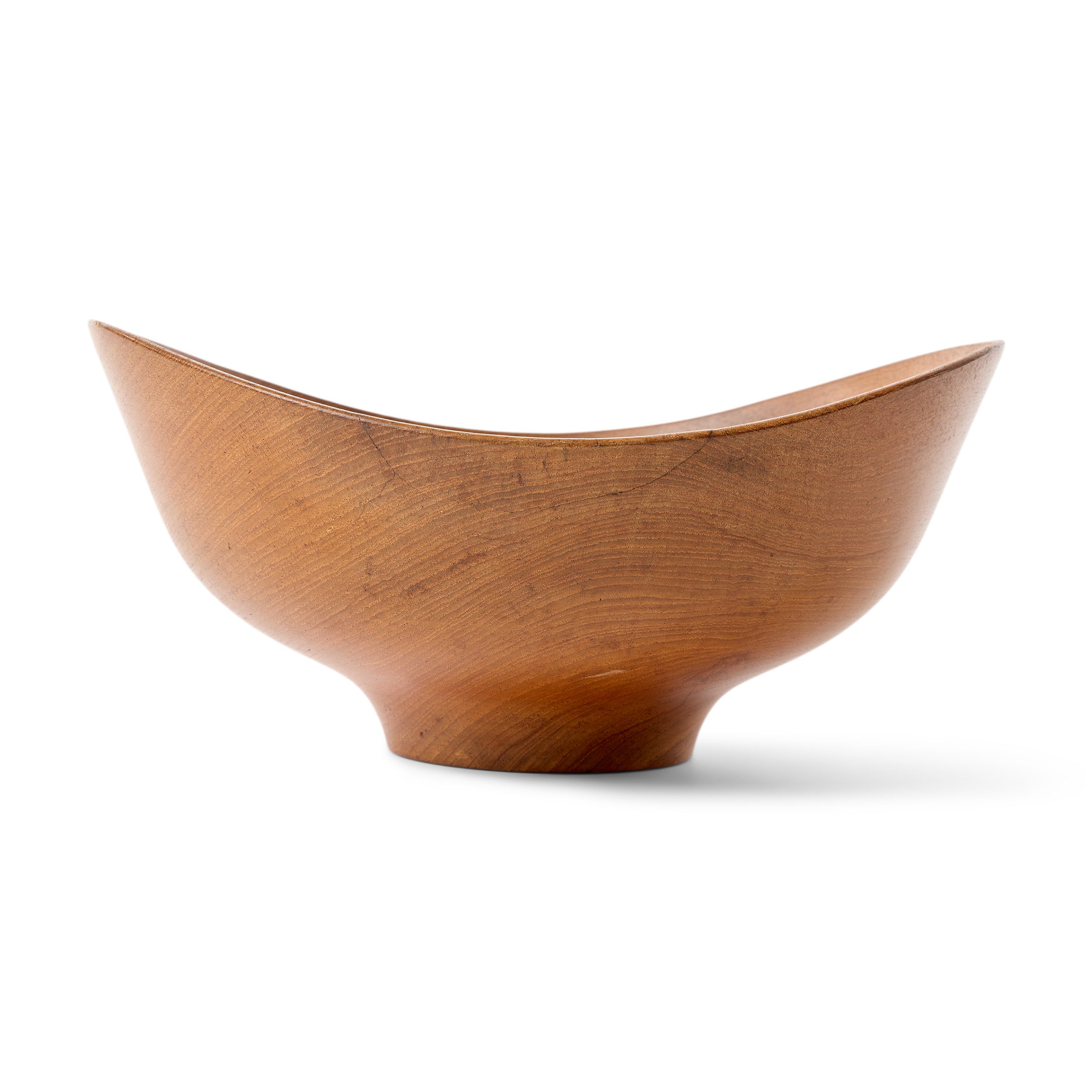 Turned Teak Presentation Bowl