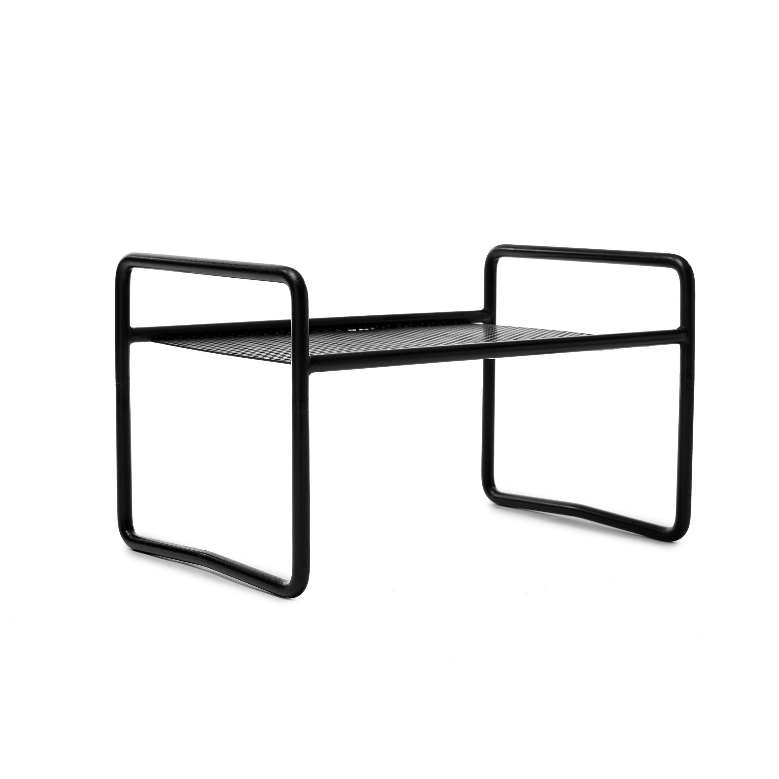 Modernist Steel Bar Ottoman / Side Table