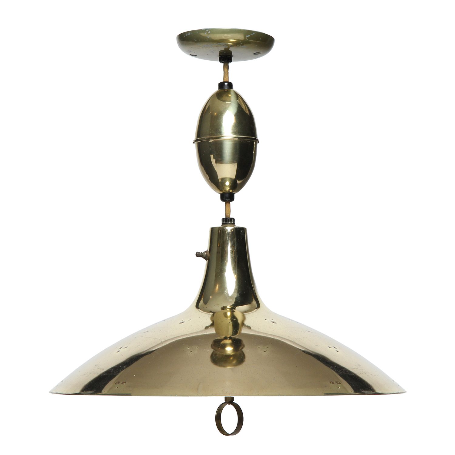 Retractable Height Brass Pendant Tynell Style