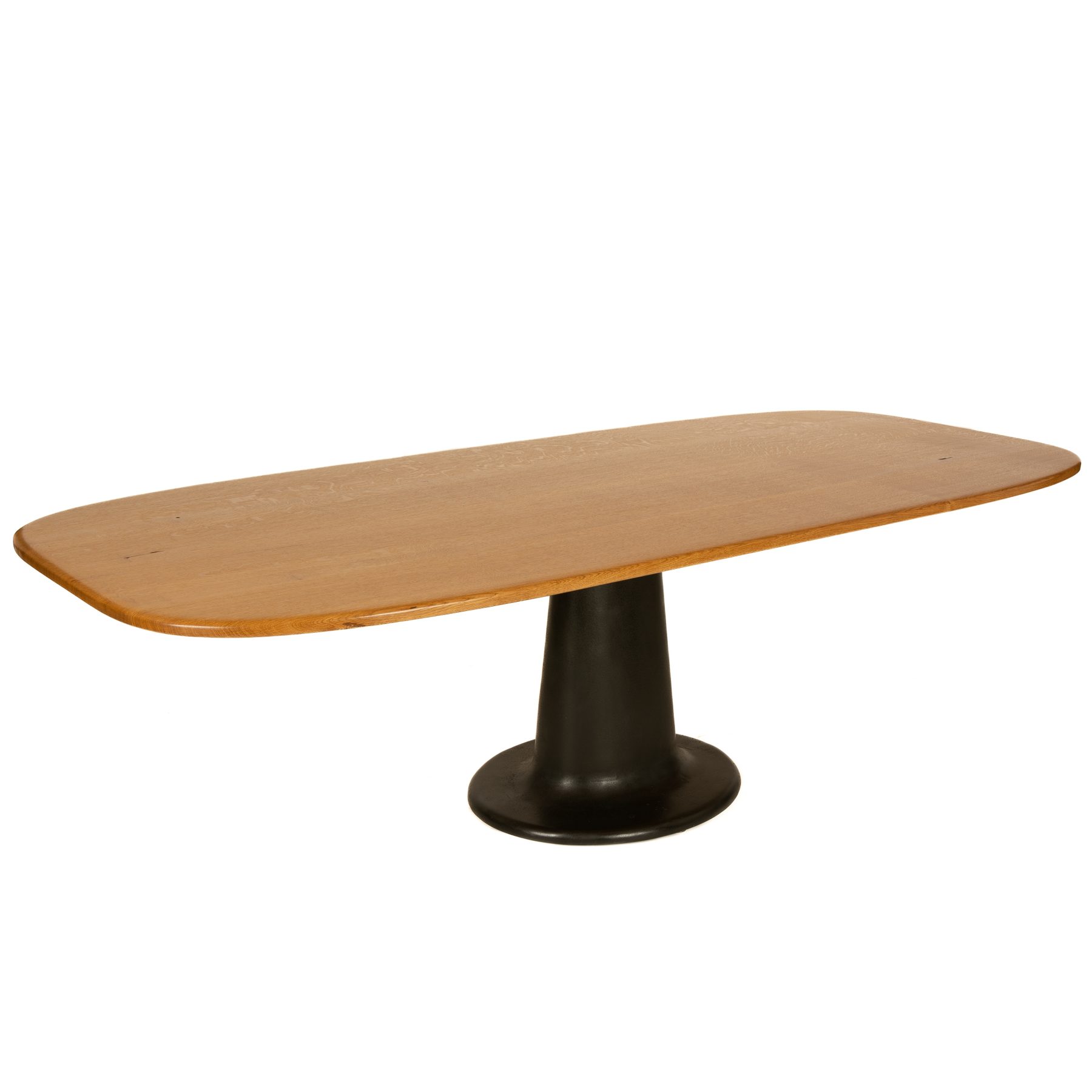 The 'Soft Rectangle' Pedestal Base Long Table