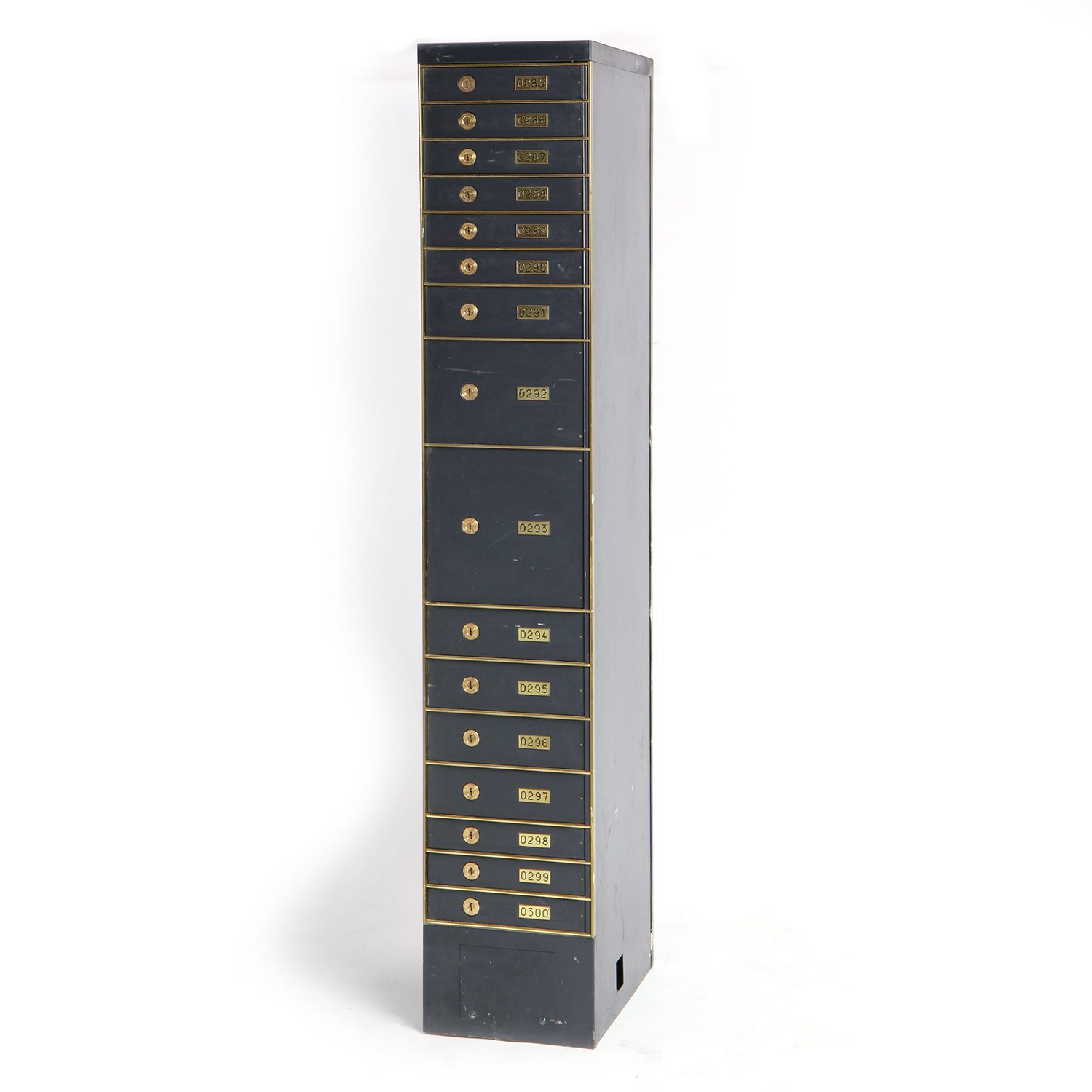 Enumerated Stacked Safety Deposit Boxes