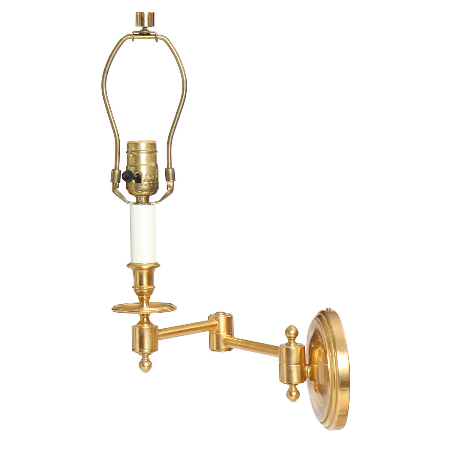 Pair of Brass Swing Arm Wall Lights
