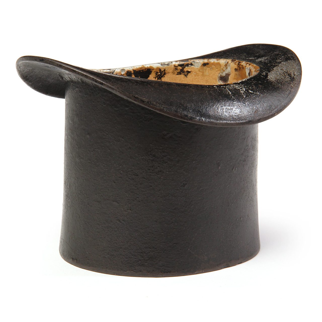 Antique Cast Iron Top Hat Spittoon or Vase