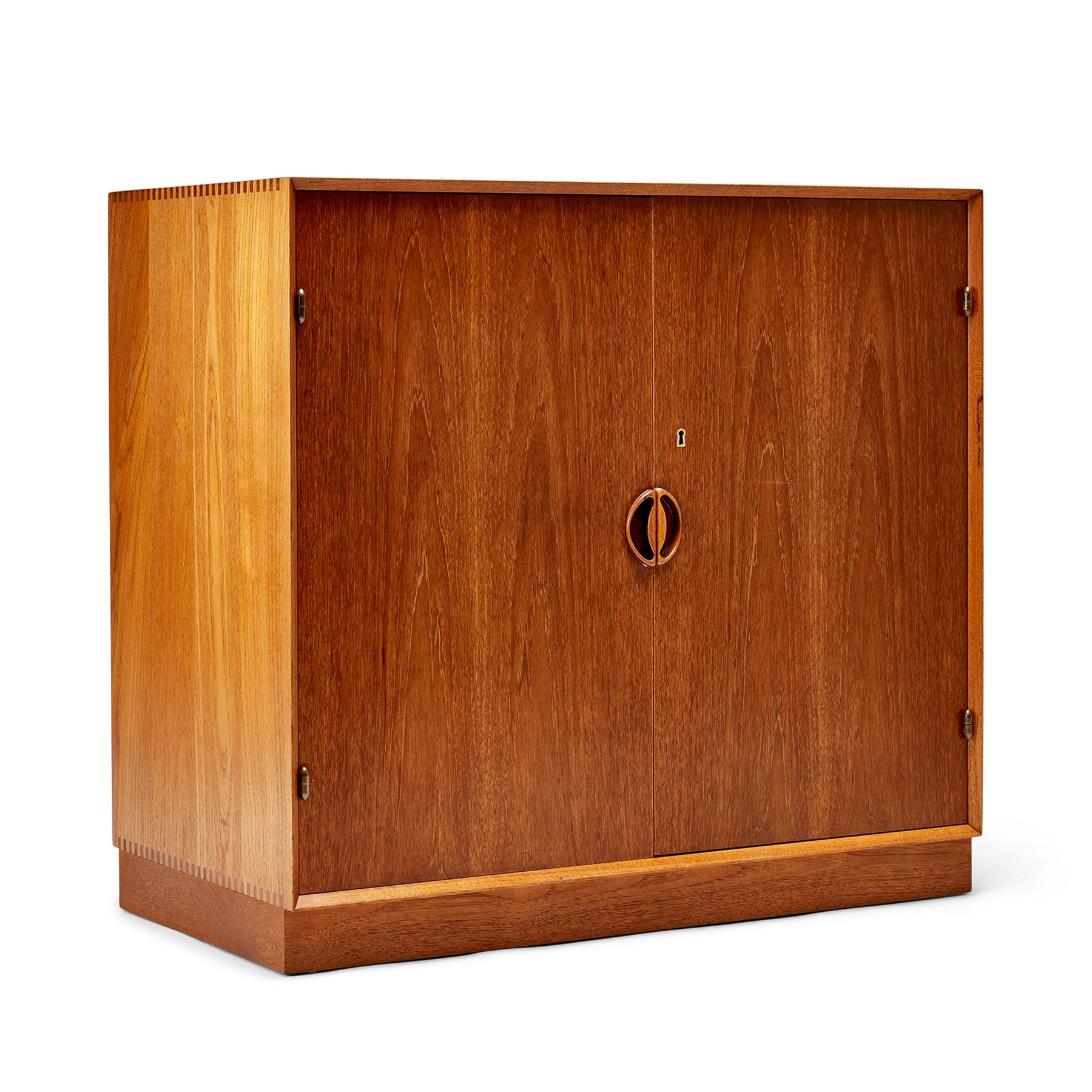 A Solid Teak Two Door Storage Cabinet