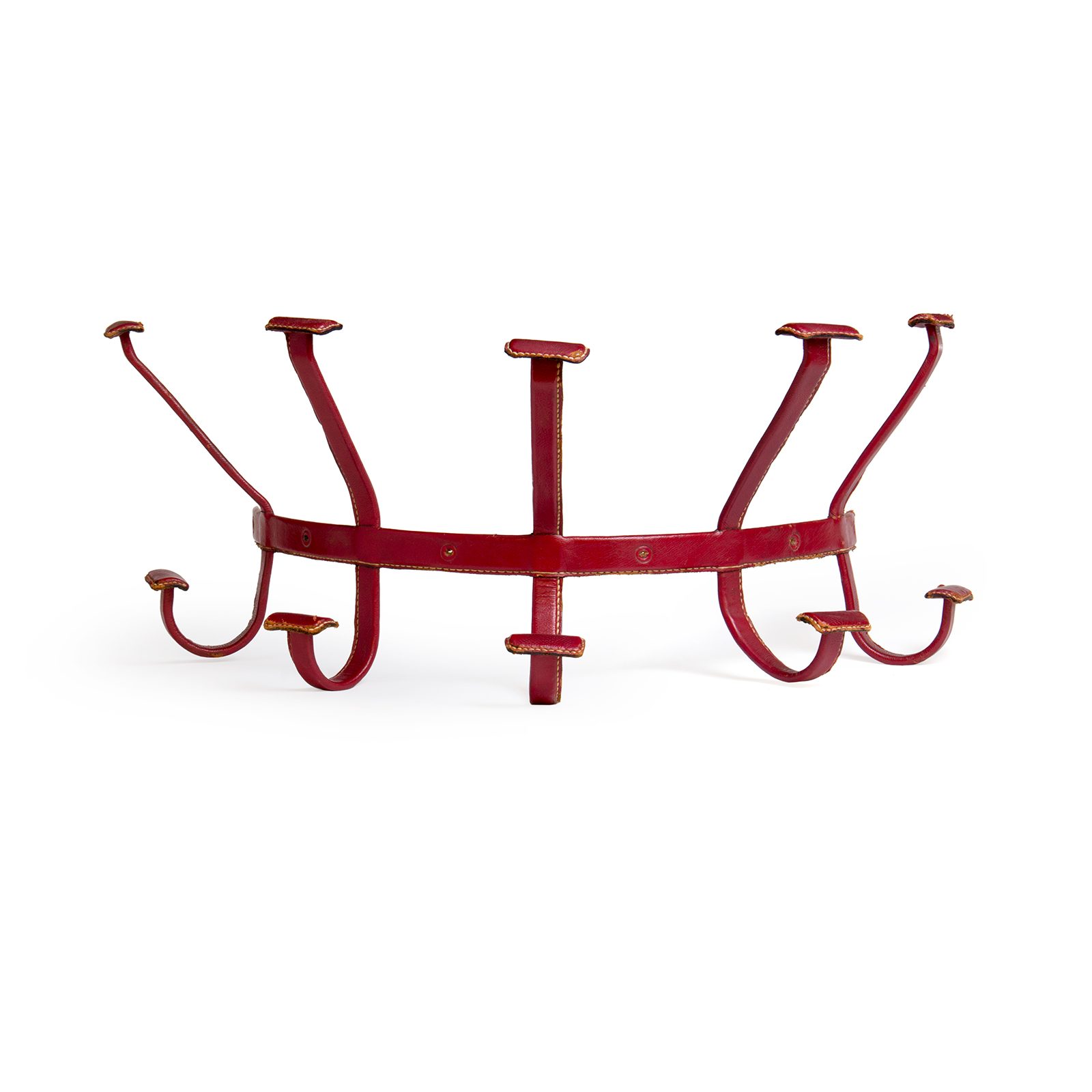 Leather Wrapped Mounted Coatrack