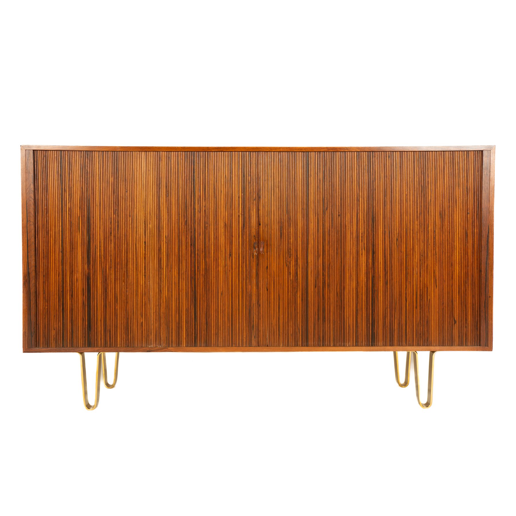 Finely Made Rosewood Cabinet with Tambour Doors