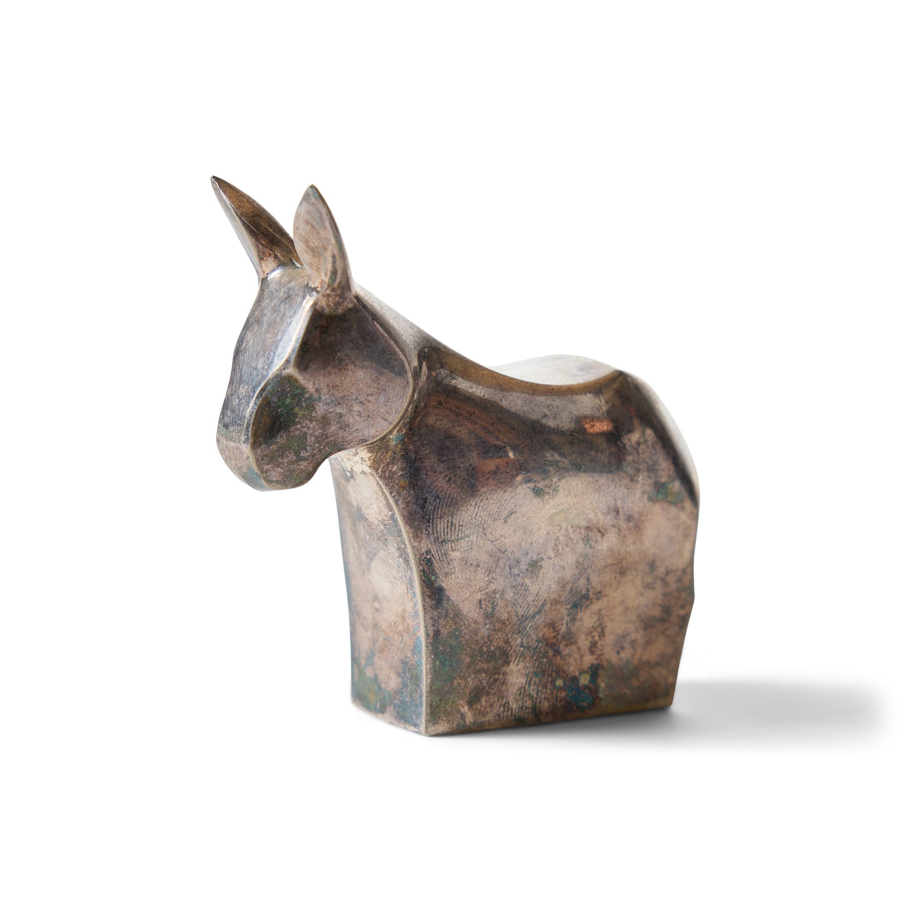 Silver Donkey Figurine