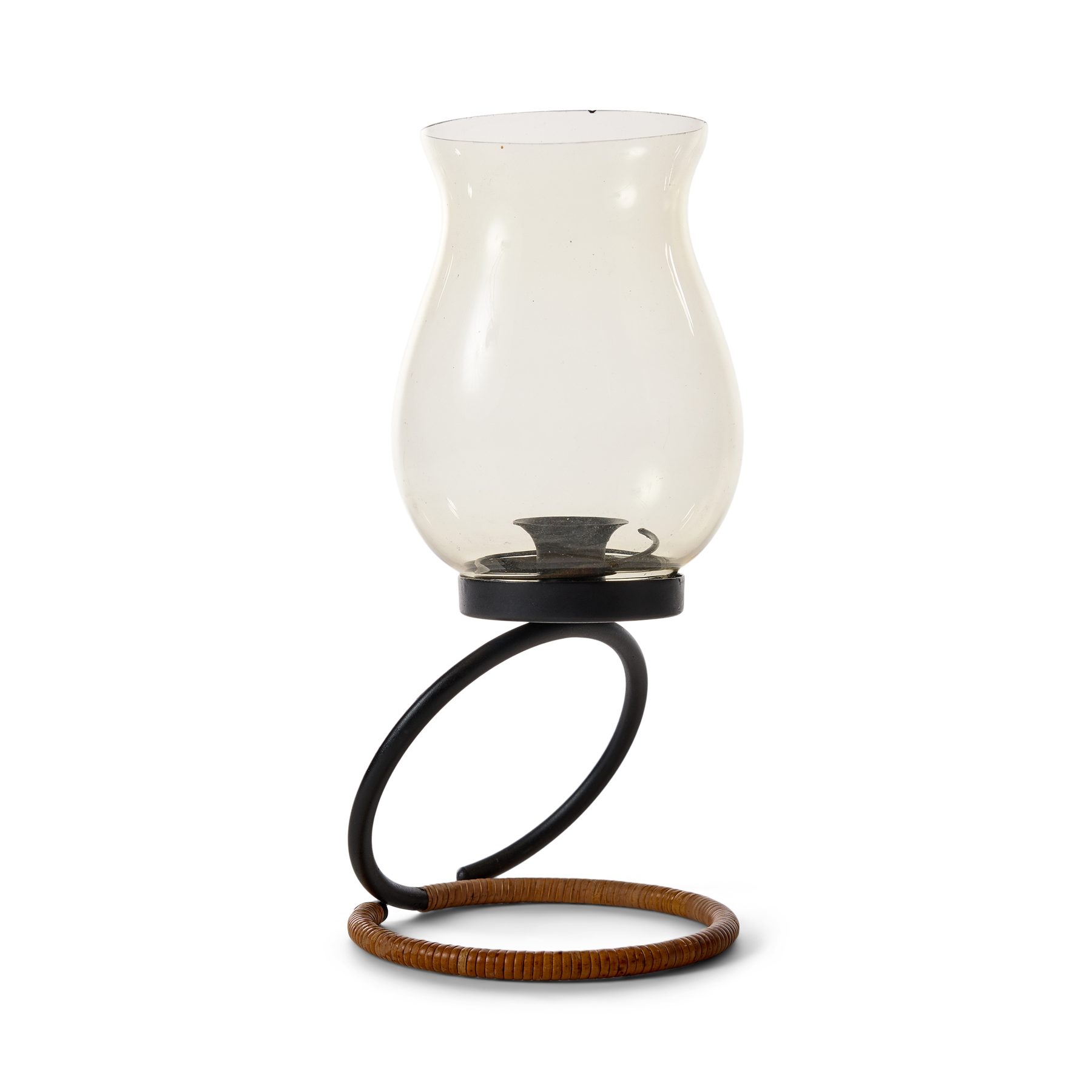 Glass candleholder