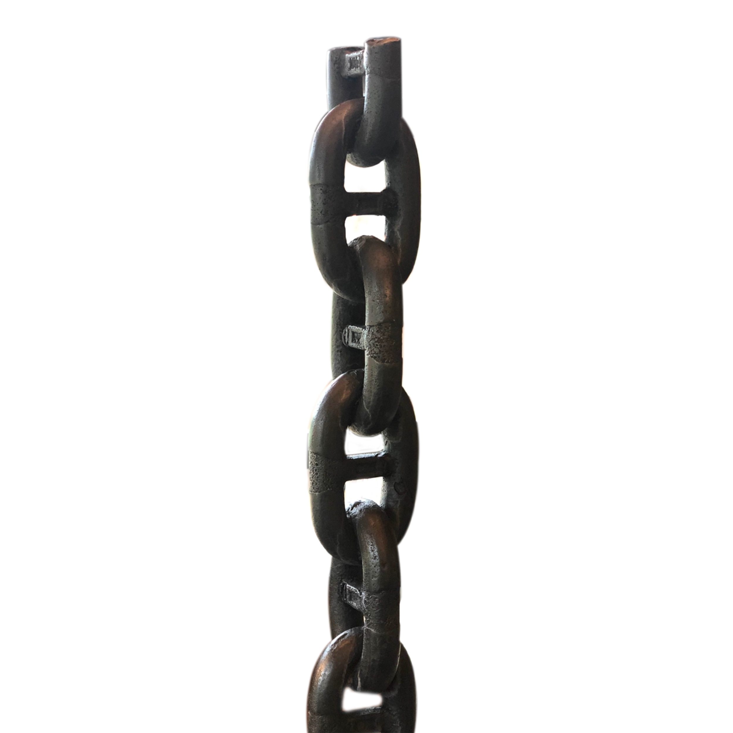 Antique Welded Anchor Ships Chain Sculpture