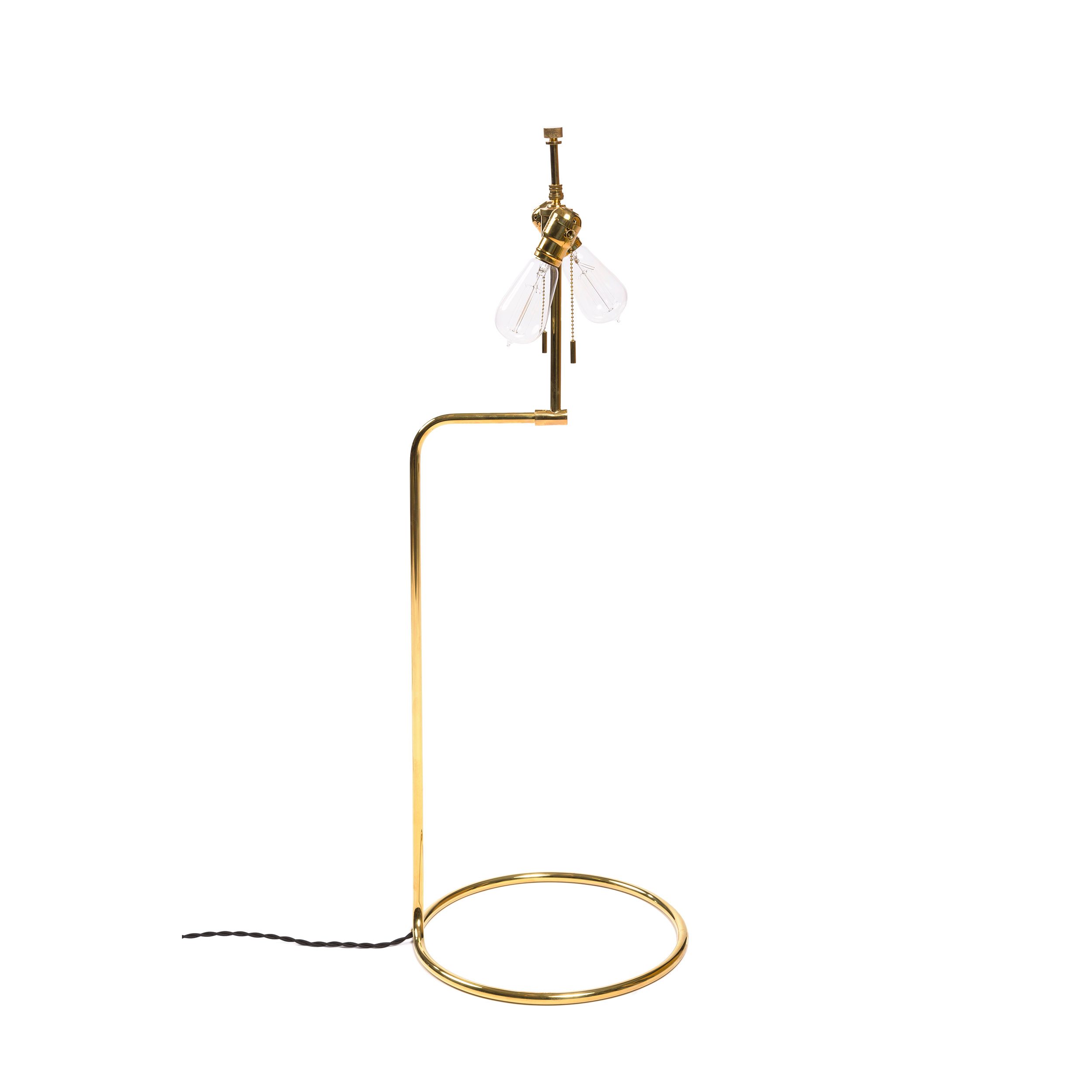 Tall 'Rope' Table Lamp in Polished Bronze