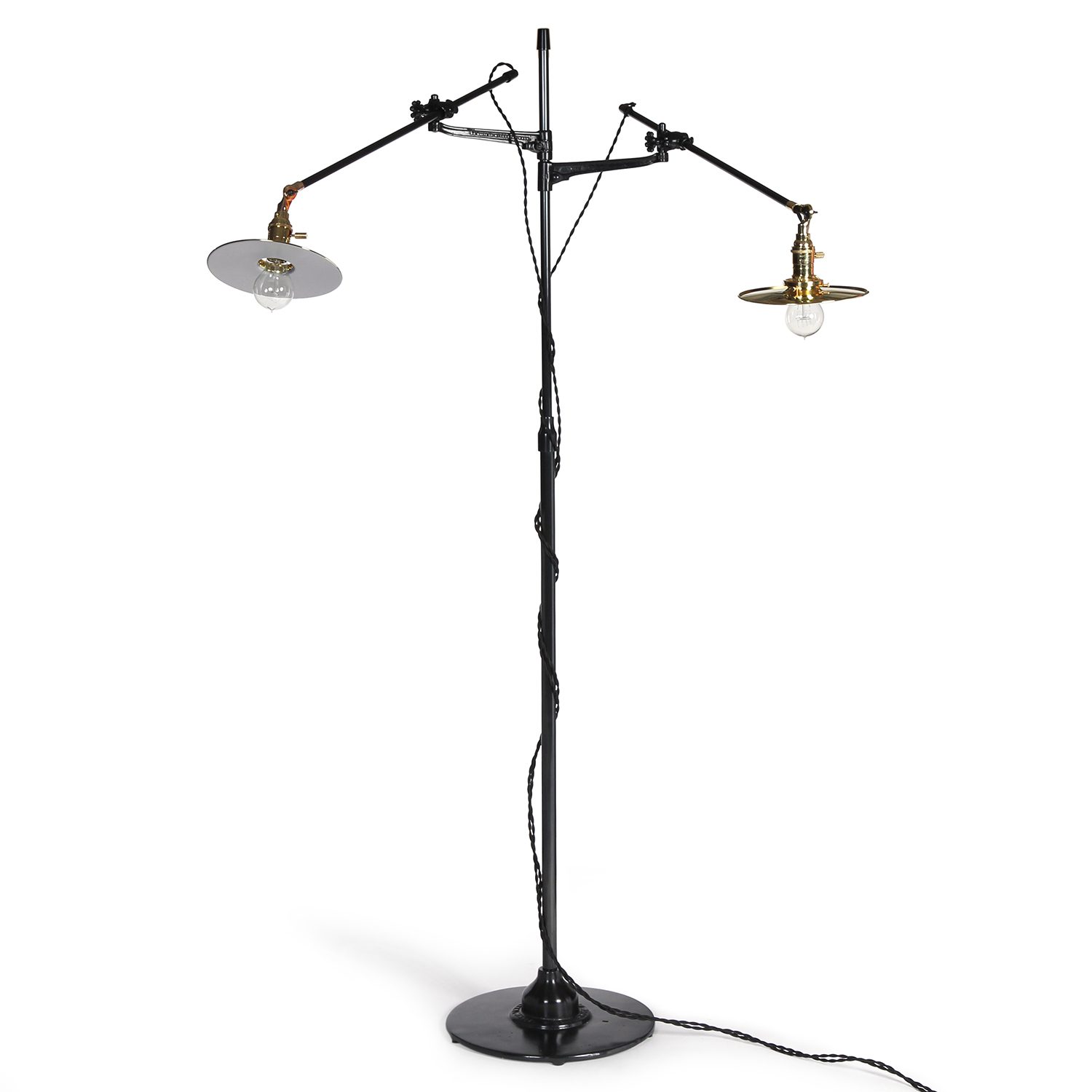 Adjustable 2 Arm O.C. White Floor Lamp Customized