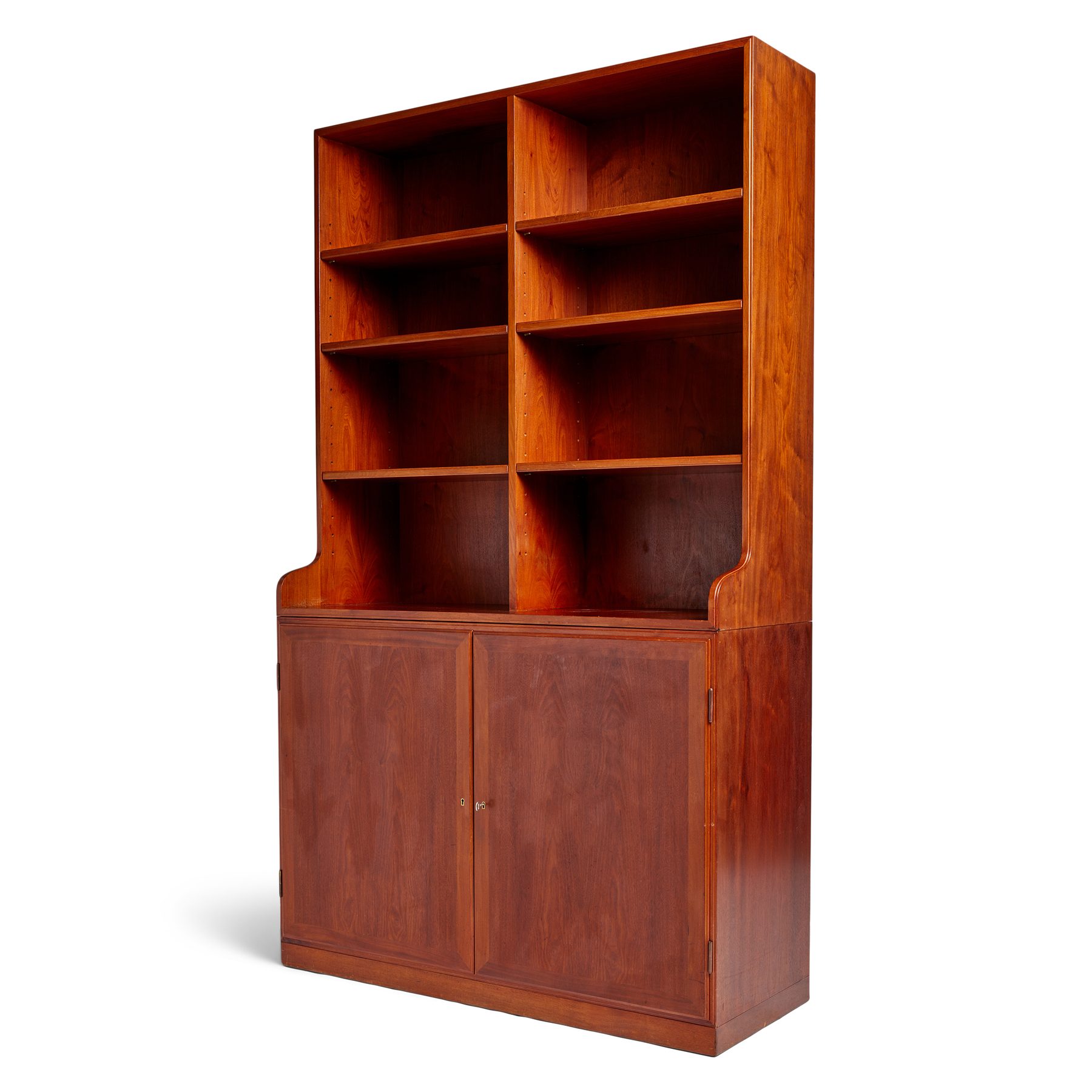 Solid Teak Cabinet with Open Shelving
