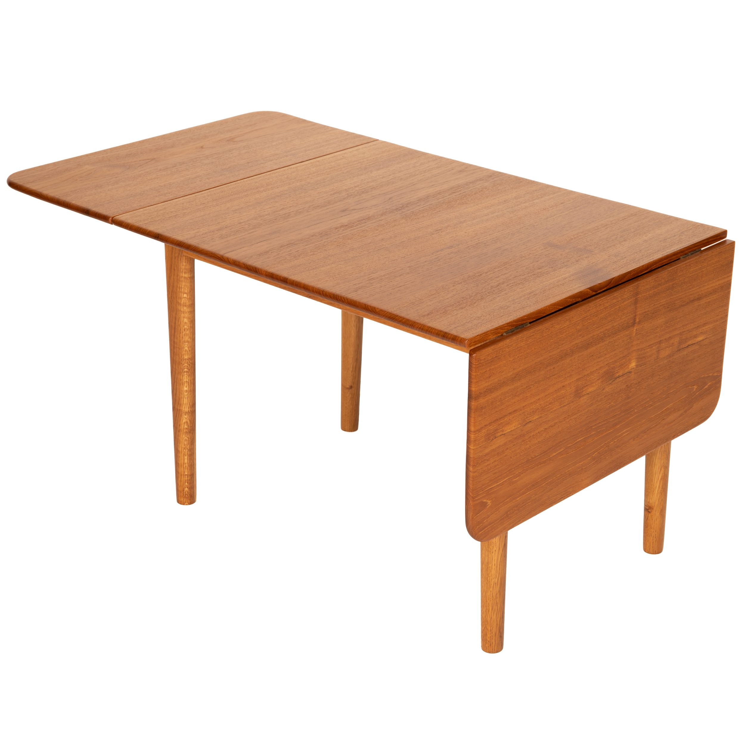 Teak Top Drop Leaf End Table