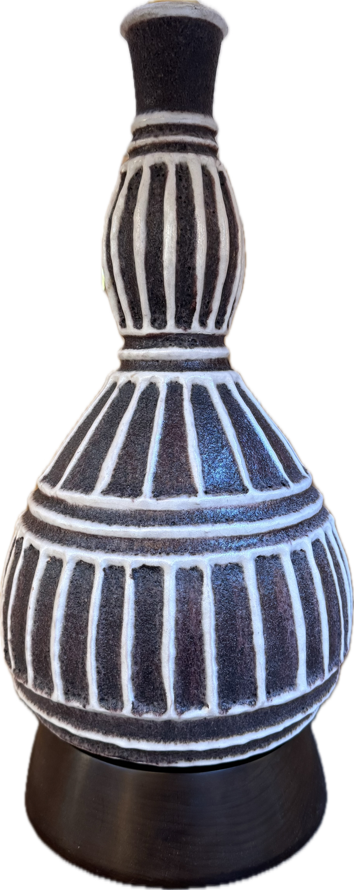 Gourd Form Ceramic Lamp