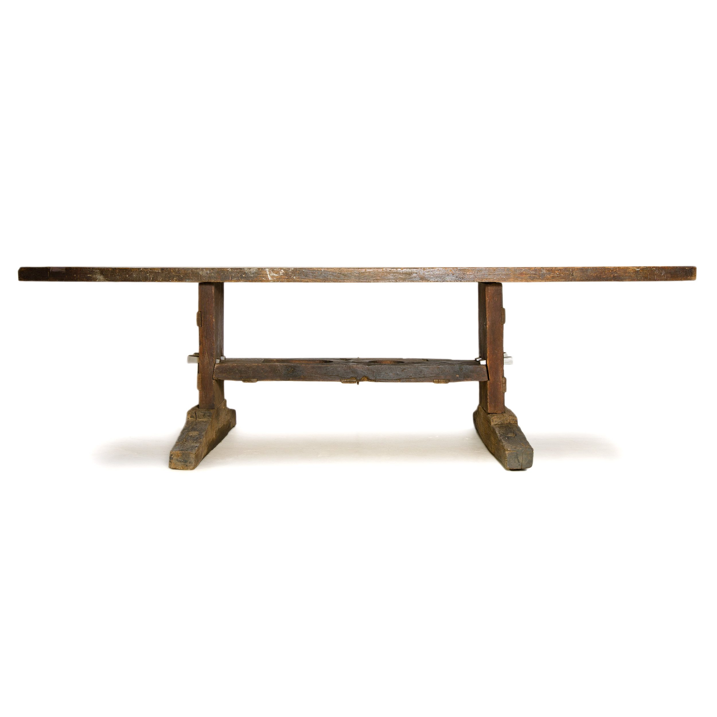 Antique Oak Work Bench or Console Table