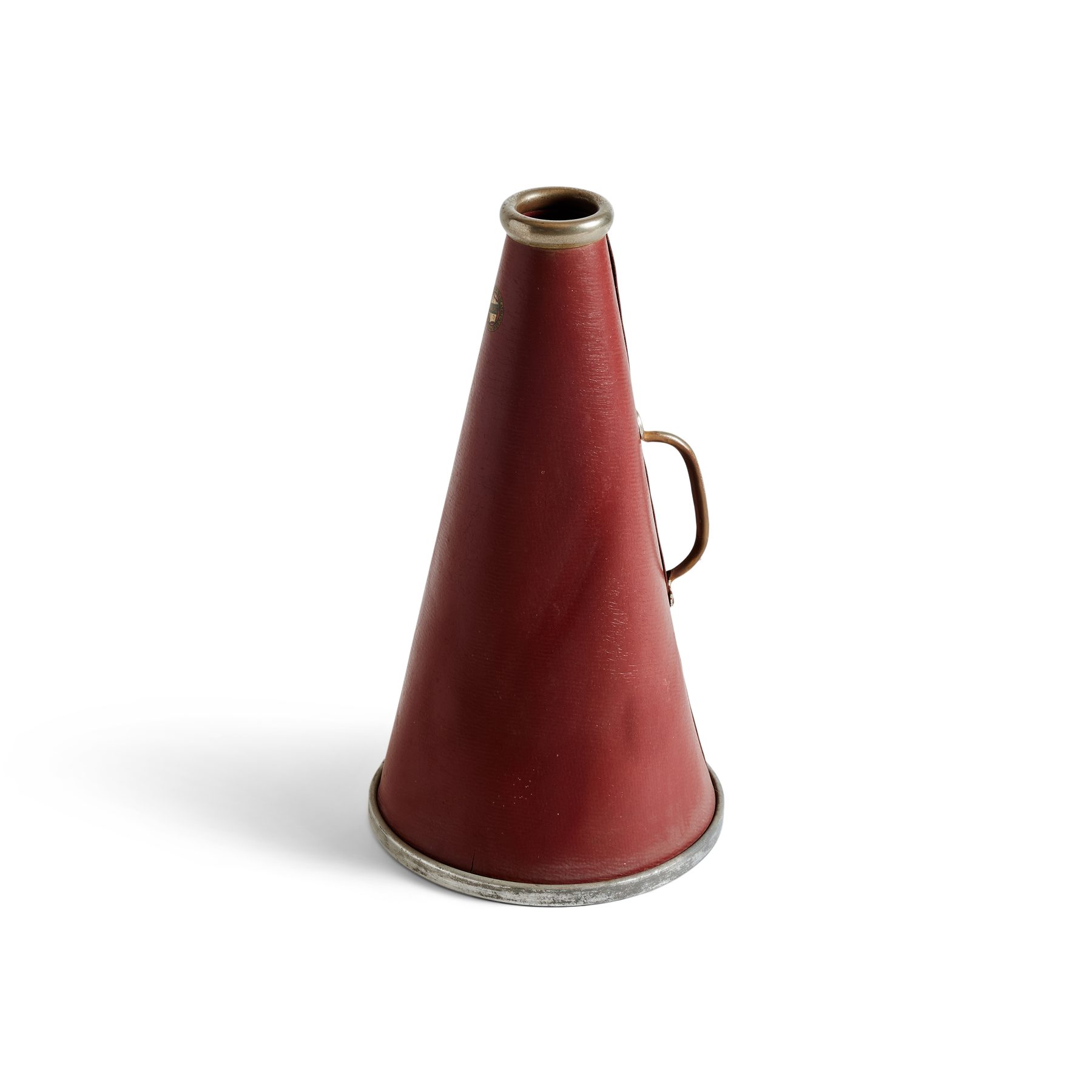 Vintage All-American Cheerleader’s Megaphone: A Crimson Icon of Americana